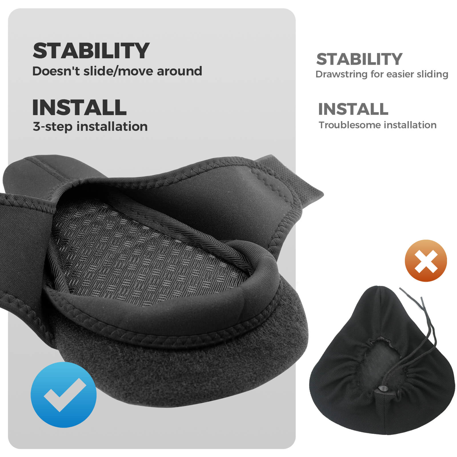 Shock Absorb Bike Saddle Cover LF2481 - Image 12