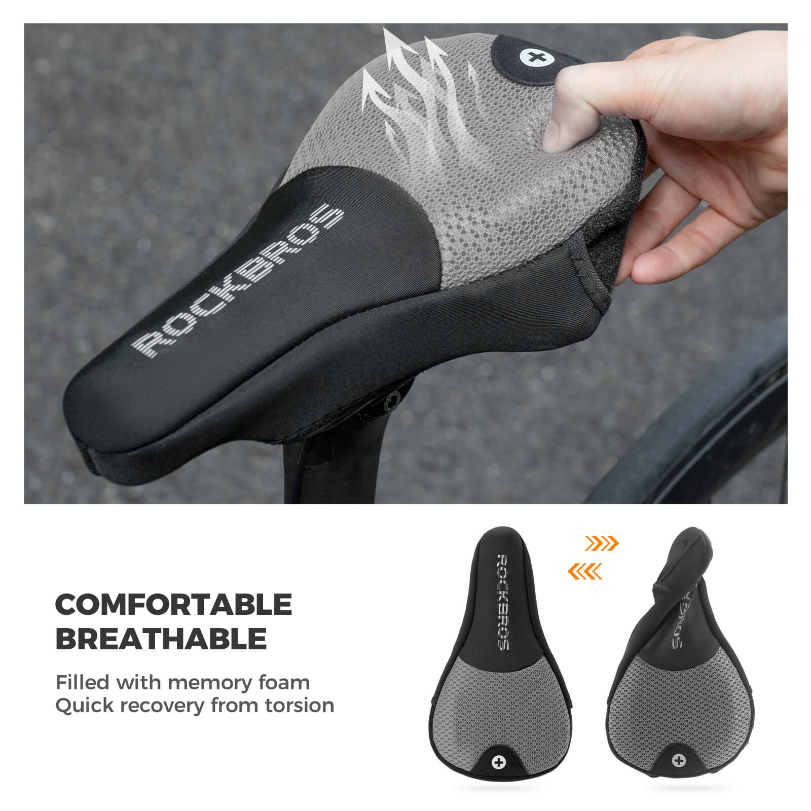 Shock Absorb Bike Saddle Cover LF2481 - Image 4