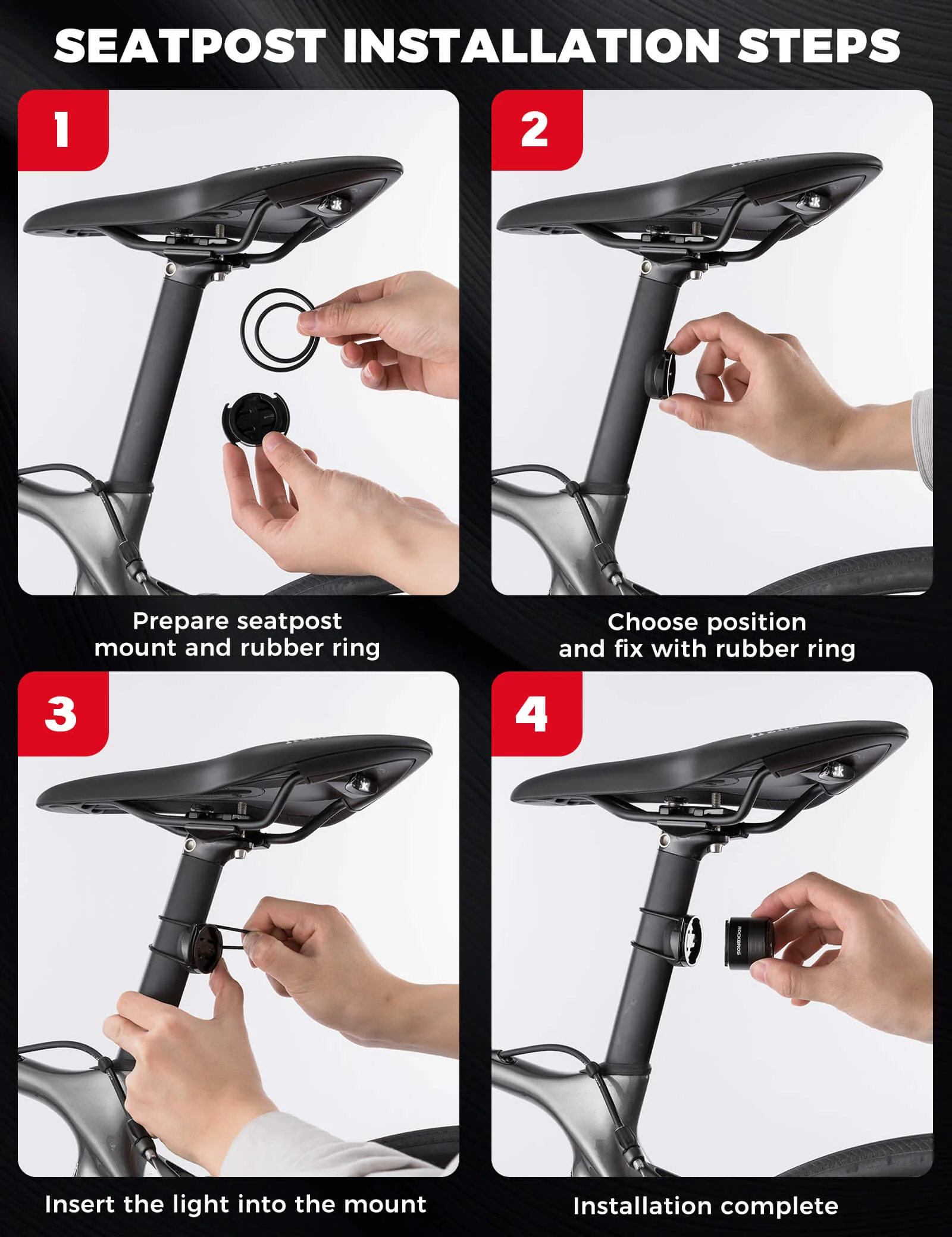 Smart Bike Rear Light Brake-Sensing Lightweight Safety Tail Light Q3 - Image 9
