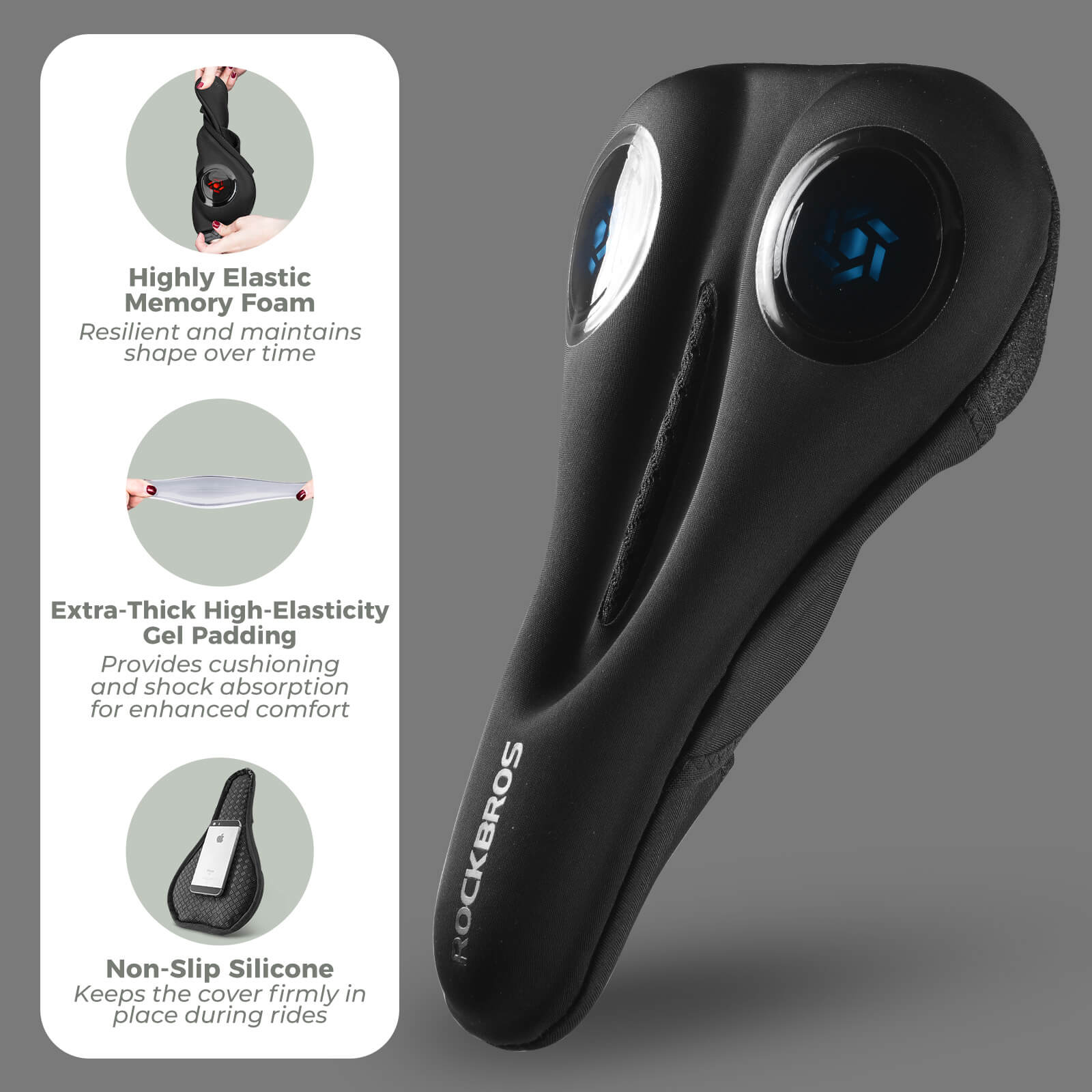 Soft Silicone Gel Bike Seat Cover Shockproof Saddle Cushion - Image 6