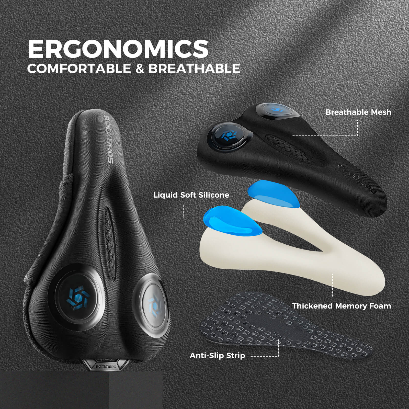 Soft Silicone Gel Bike Seat Cover Shockproof Saddle Cushion - Image 9
