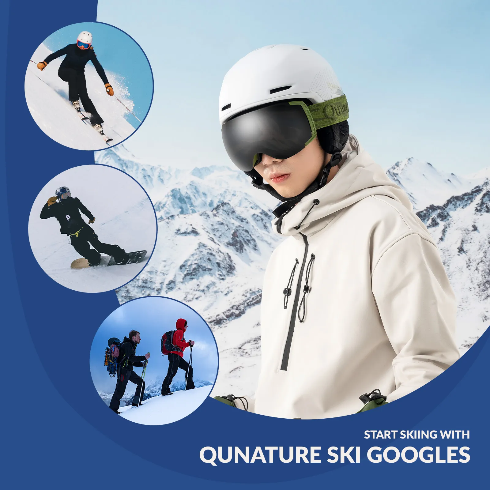 Spherical Anti-Fog Ski Goggles Double Lens OTG Unisex - Image 16