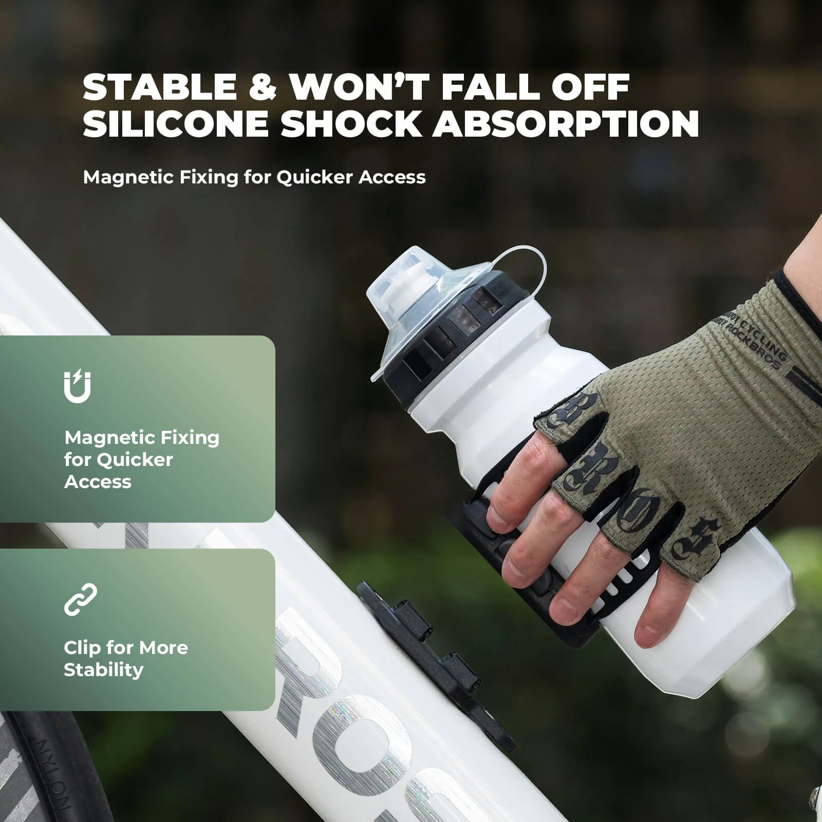 Strap-On Magnetic Bike Bottle Cage - Image 2