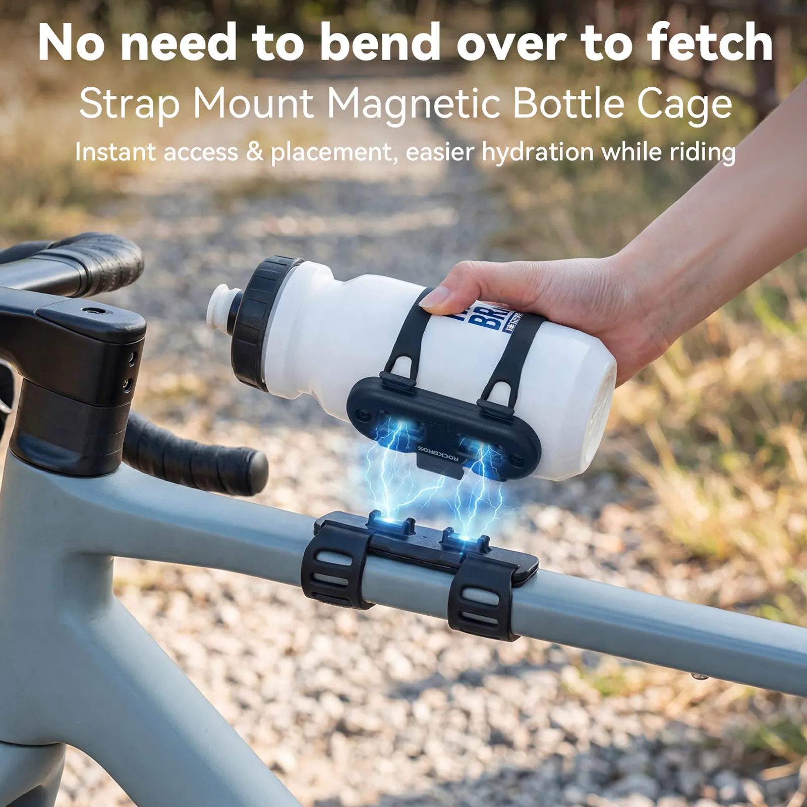 Strap-On Magnetic Bike Bottle Cage - Image 9