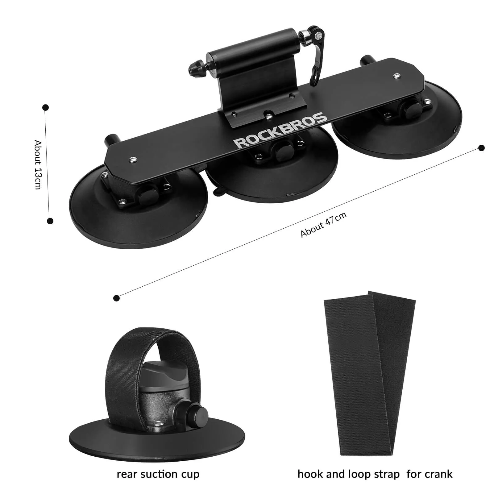 Suction Cup Car Roof Bike Rack Quick-Install Heavy Duty Mount for 1–3 Bikes - Image 2