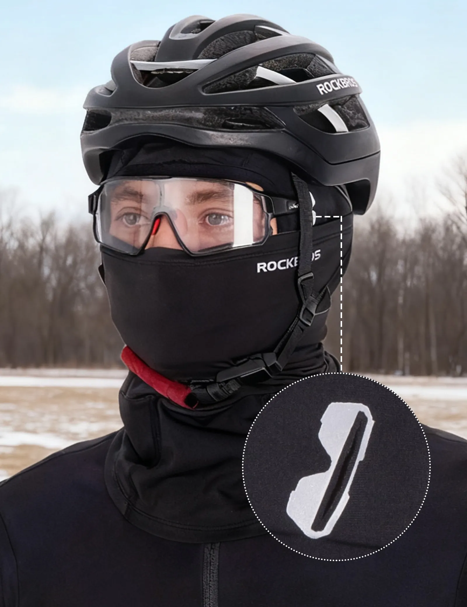 Thermal Riding Balaclava Fleece Lined Glasses Compatible - Image 3