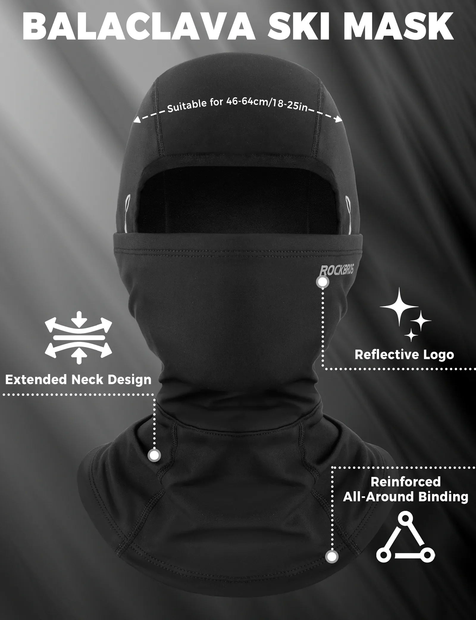 Thermal Riding Balaclava Fleece Lined Glasses Compatible - Image 4
