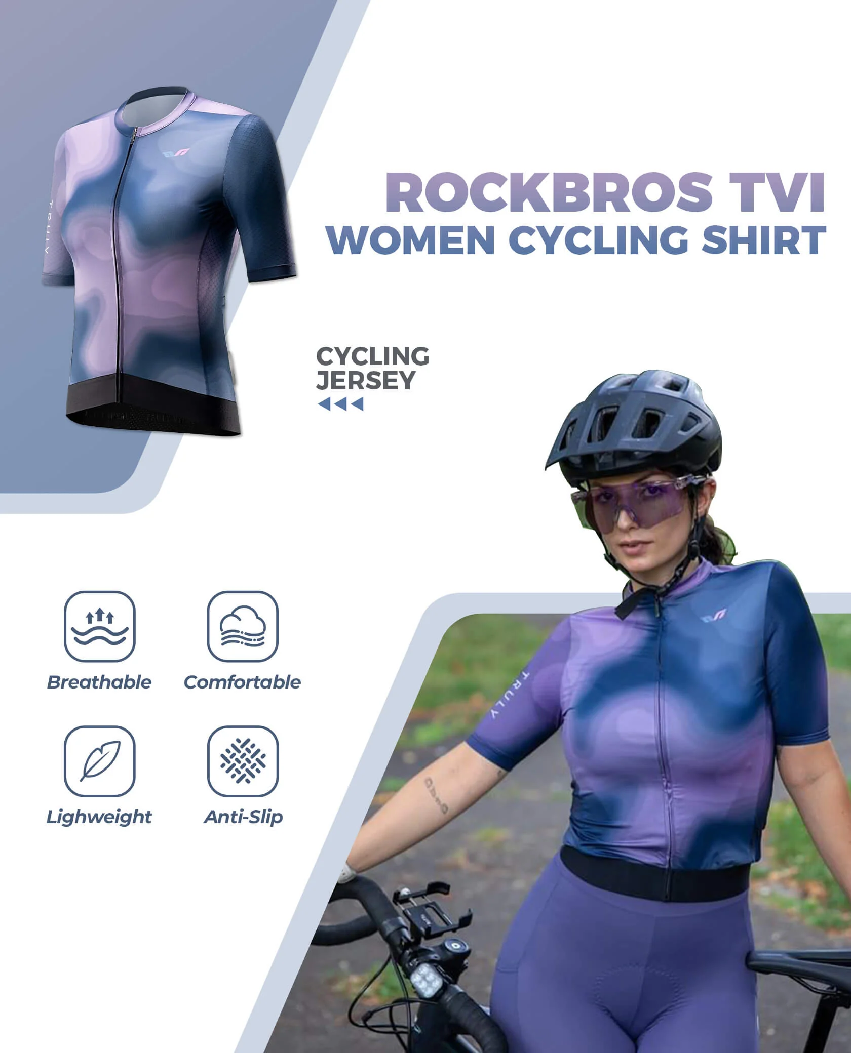 TVI Women’s Cycling Jersey Breathable Short Sleeve Silent Future - Image 3