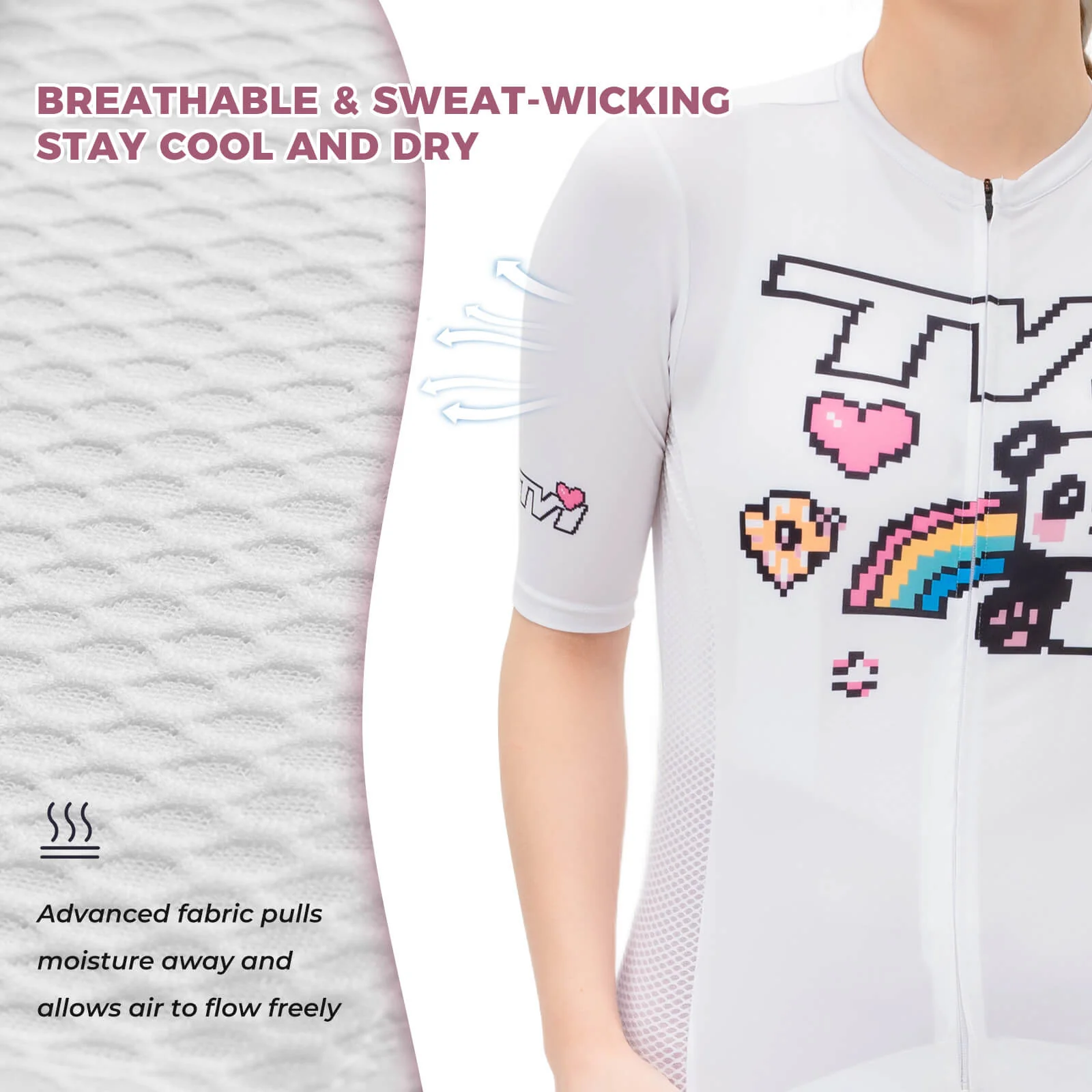 TVI Women’s Cycling Jersey Summer Quick-Dry Elements Series - Image 16
