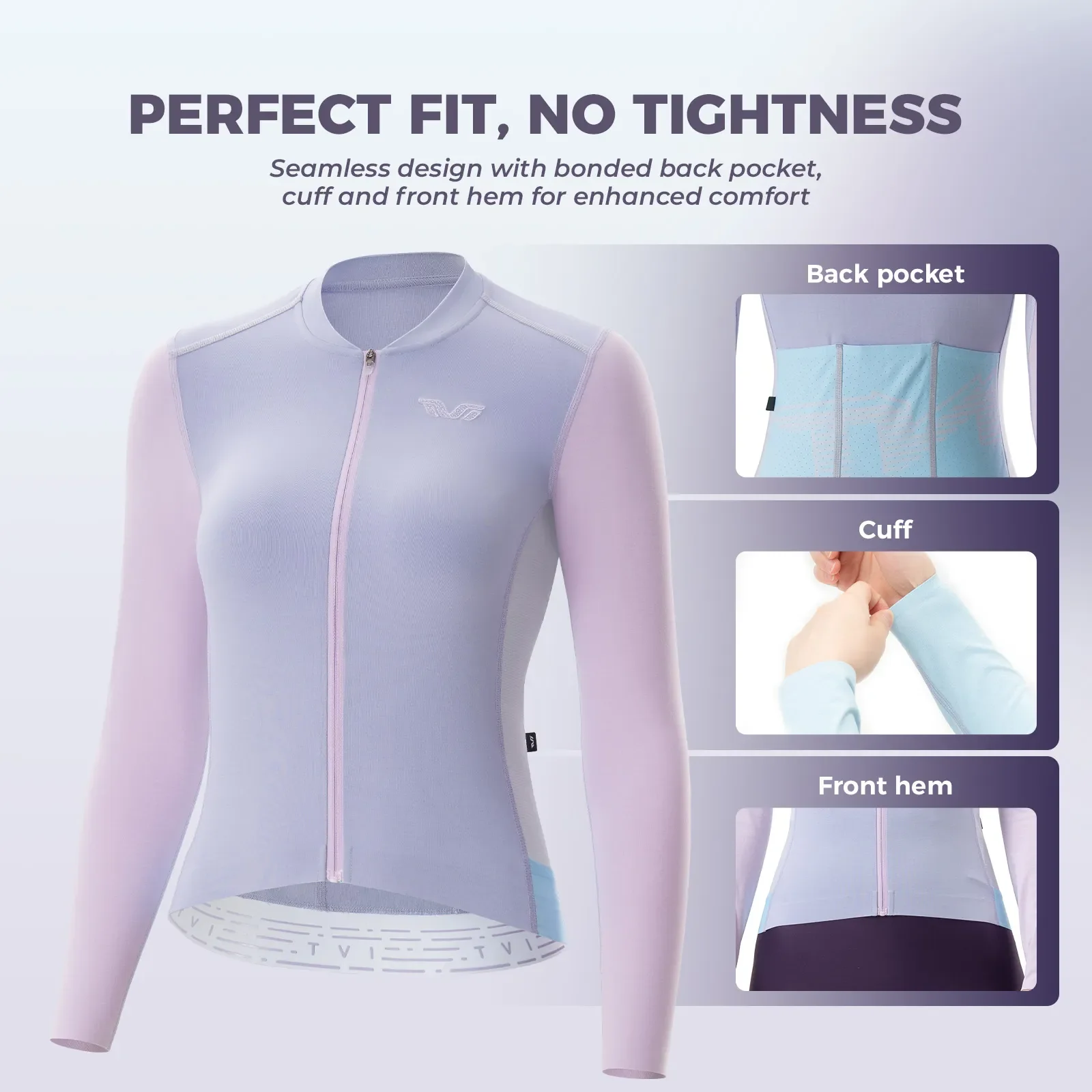 TVI Women's Long Sleeve Cycling Jersey Vibrant Ride - Image 13