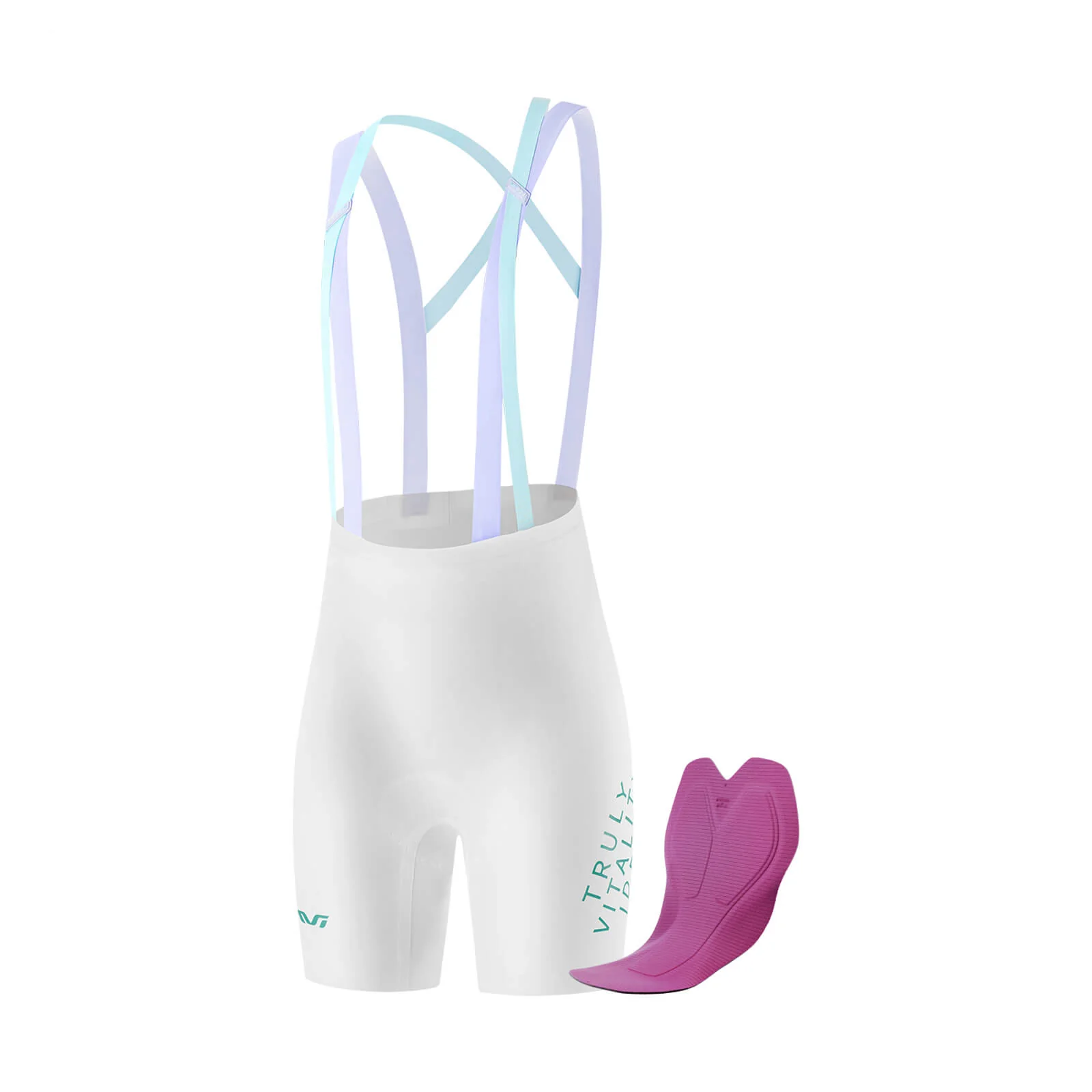 TVI Women's Seamless Cycling Bib Shorts Ultra Breathable One-Piece Bike Shorts Liner - Image 8