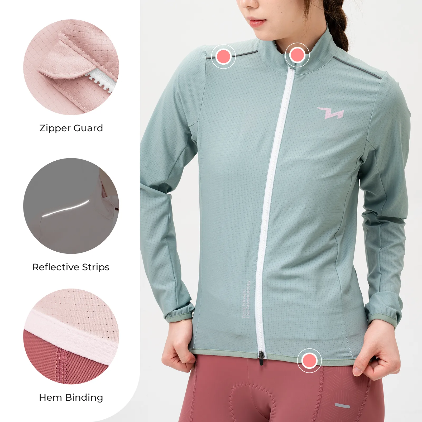 TVI Women's Windproof Cycling Jacket Future Series - Image 18