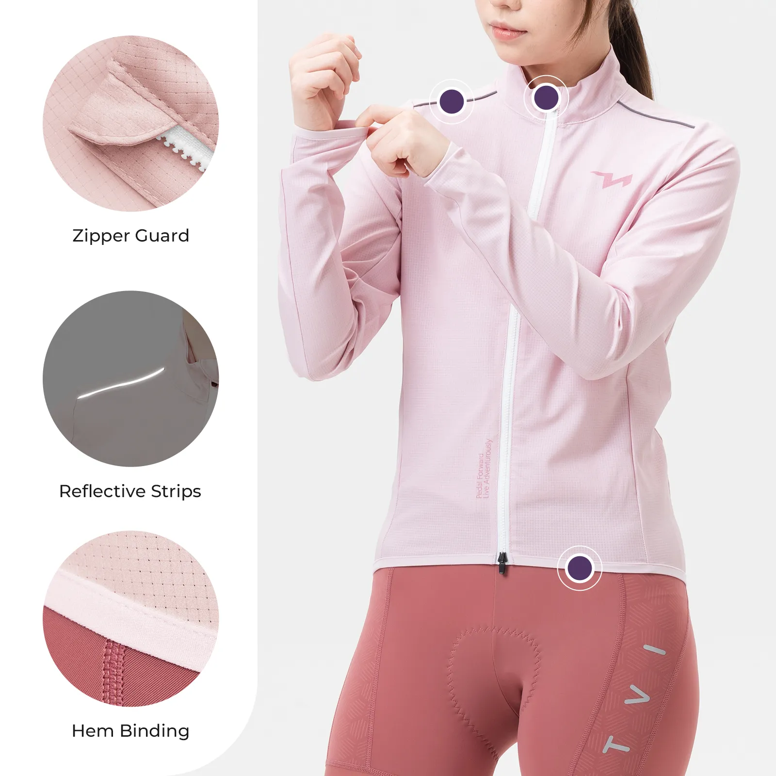 TVI Women's Windproof Cycling Jacket Future Series - Image 4