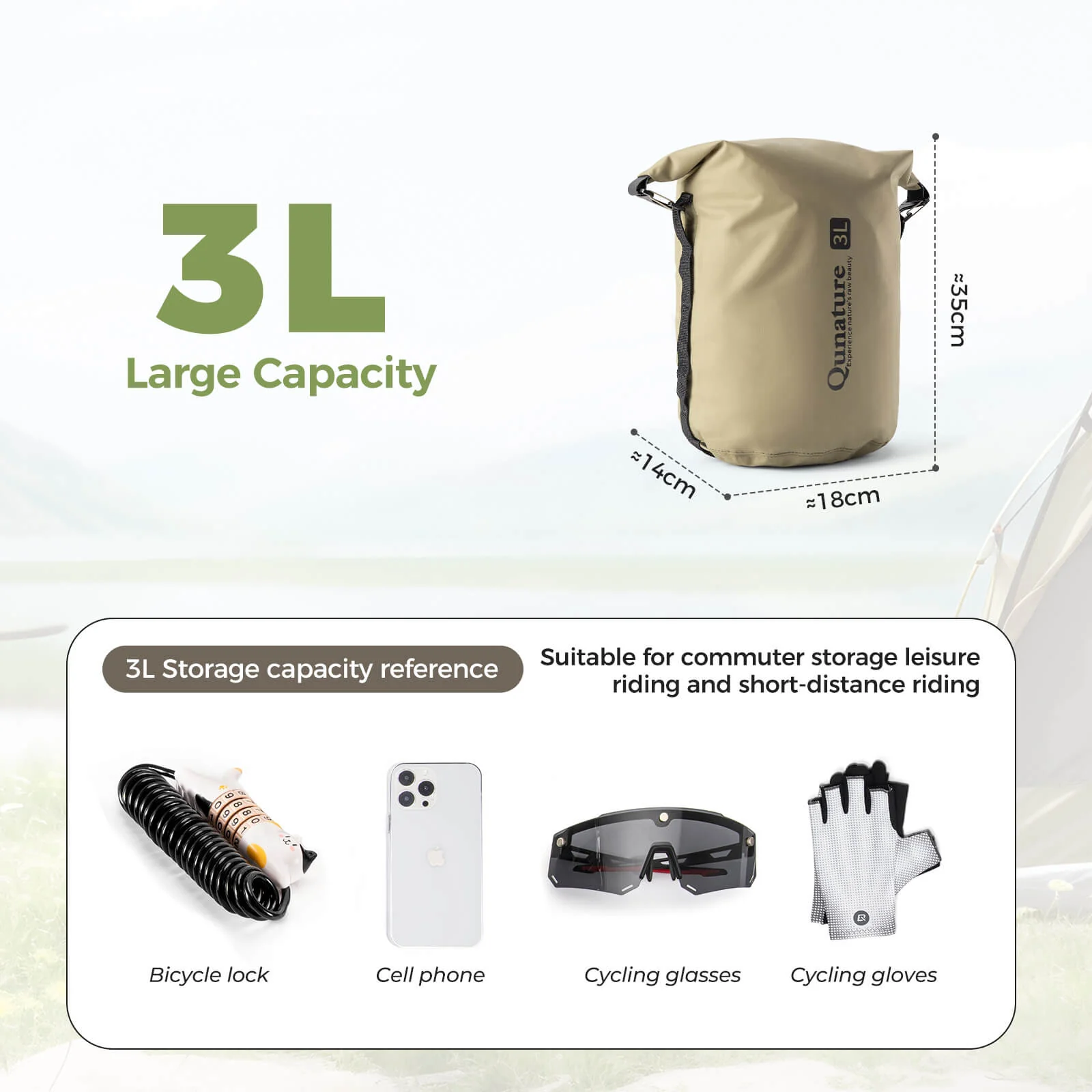 QUNATURE Ultra-Light Waterproof Compression Sack 3L-12L - Image 20