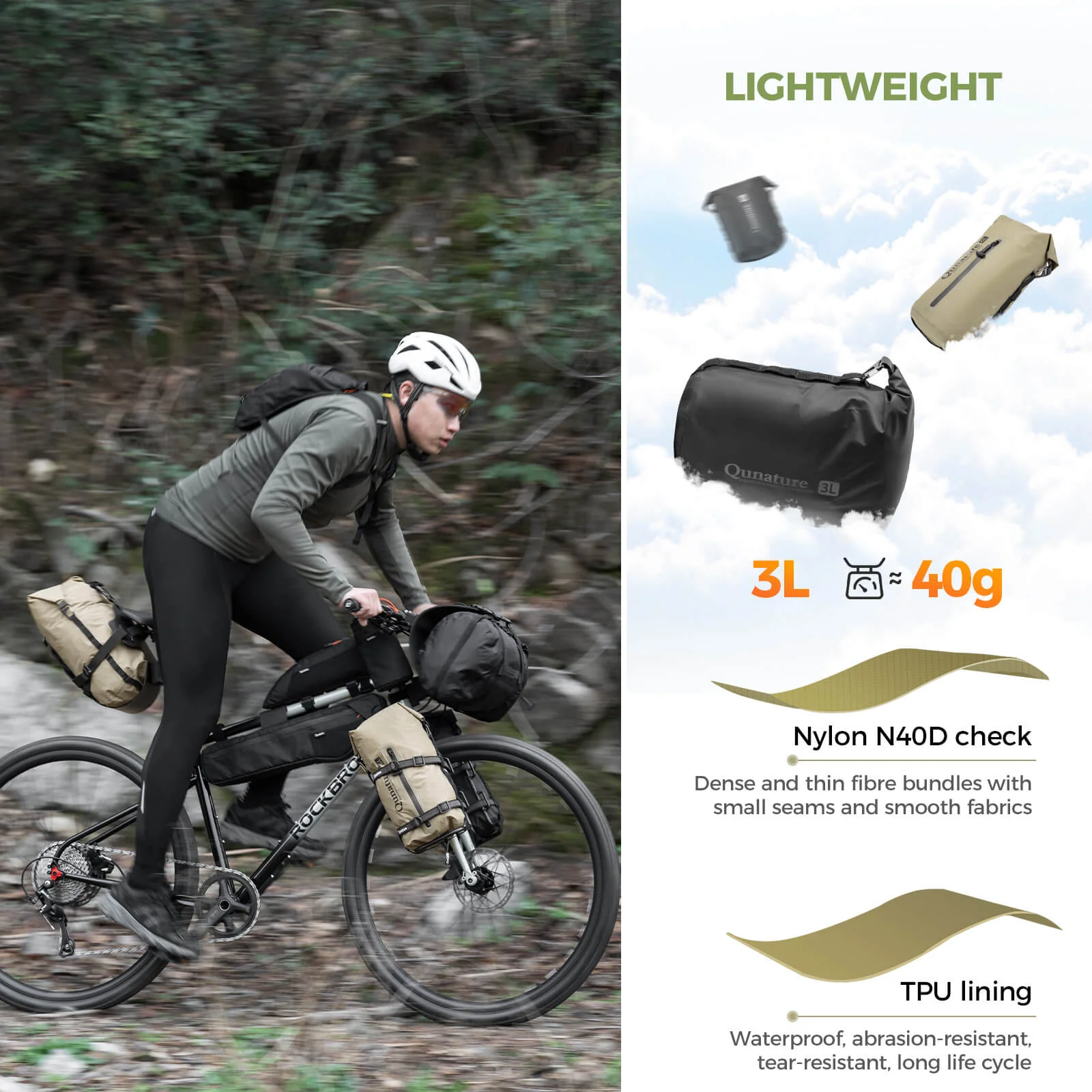 QUNATURE Ultra-Light Waterproof Compression Sack 3L-12L - Image 3