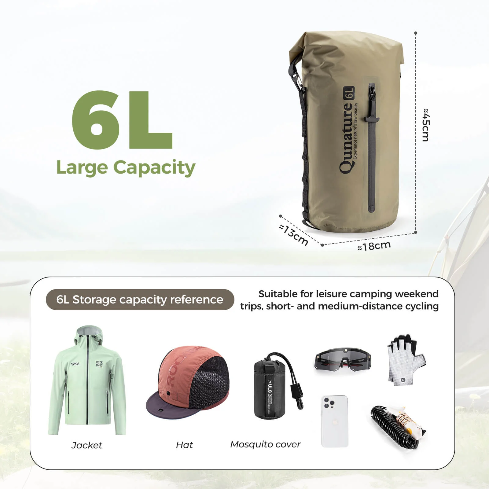 QUNATURE Ultra-Light Waterproof Compression Sack 3L-12L - Image 8