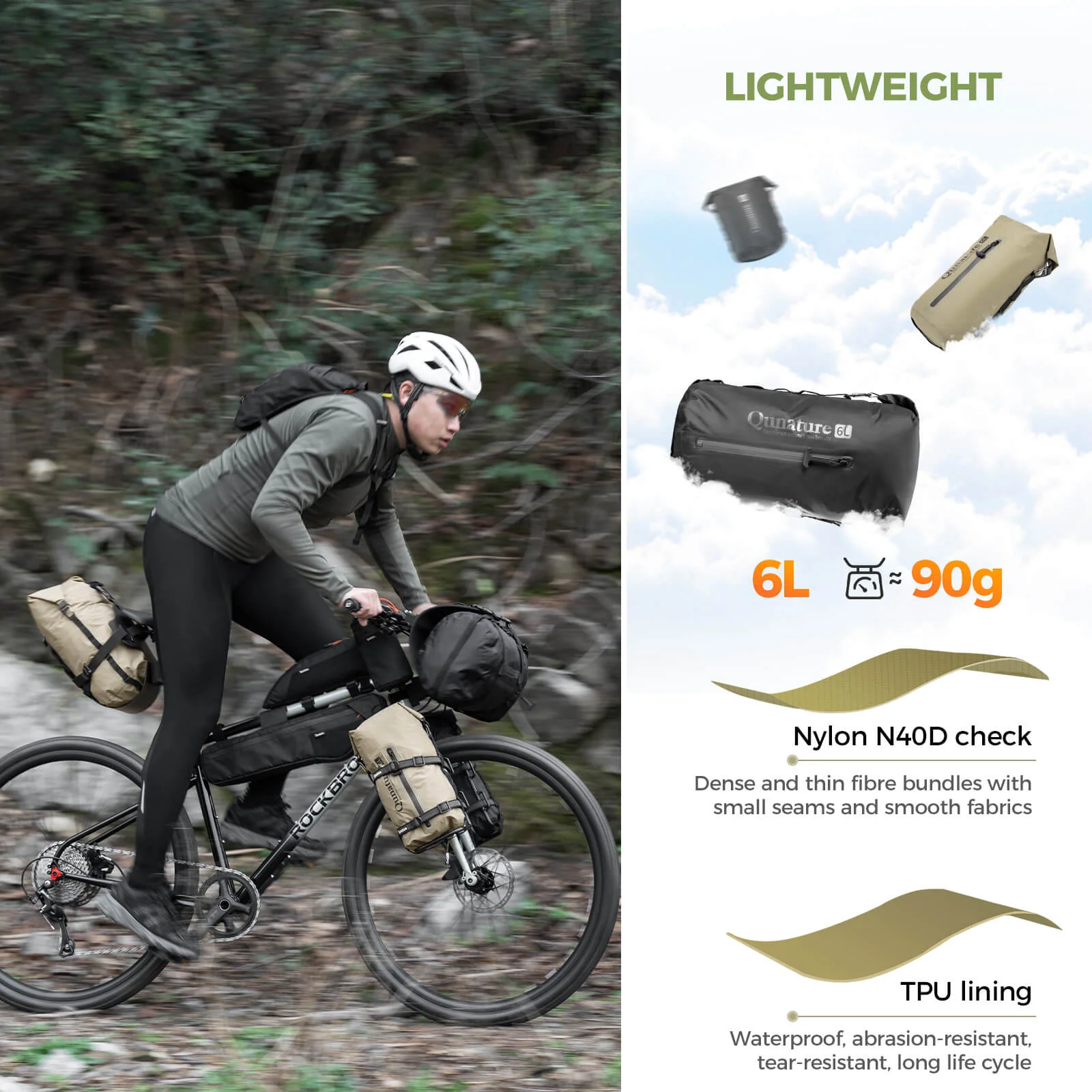 QUNATURE Ultra-Light Waterproof Compression Sack 3L-12L - Image 9