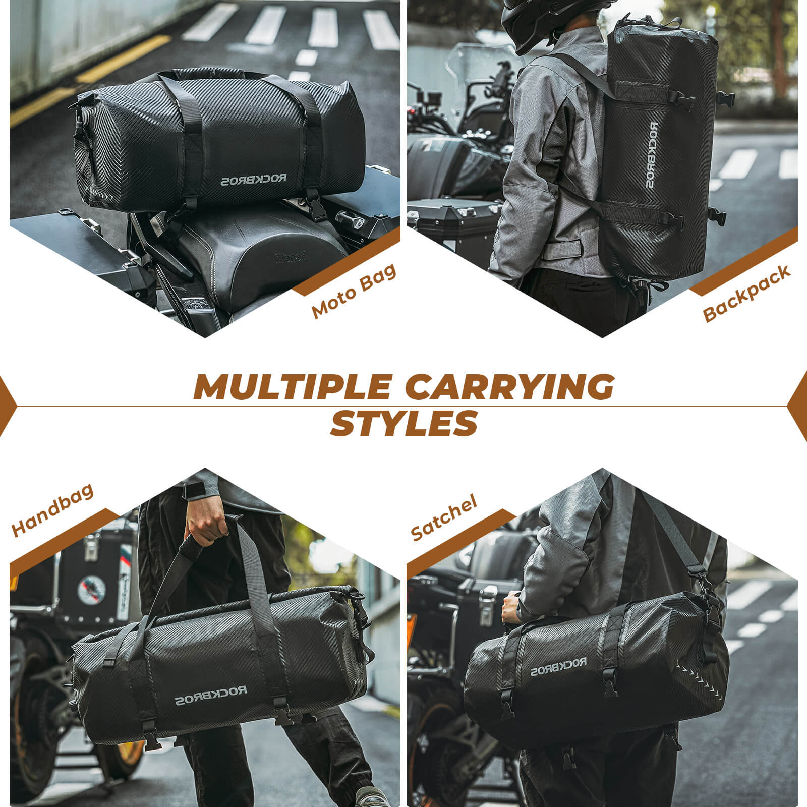 Ultra-Tough Motorcycle Rear Tail Bag Waterproof Rear Seat Luggage 20L-60L - Image 30