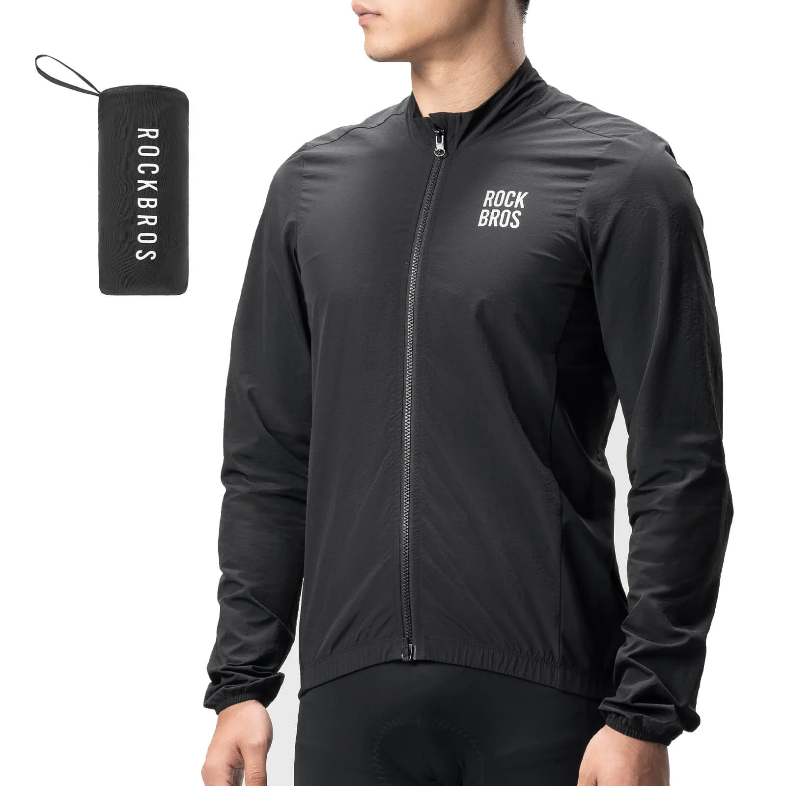 Ultralight Long Sleeve Cycling Jacket Packable Shell - Image 2