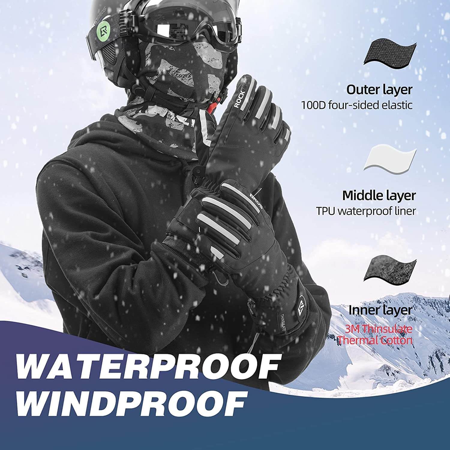 Unisex Insulated Cycling&Motorcycle Gloves - Image 2