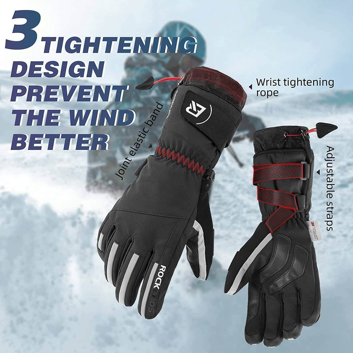 Unisex Insulated Cycling&Motorcycle Gloves - Image 3