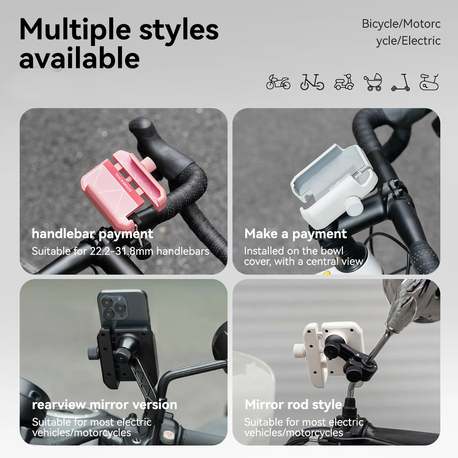 Universal Bike Phone Holder Secure Half-Wrap Mount for 4.7–7.2" Smartphones - Image 4