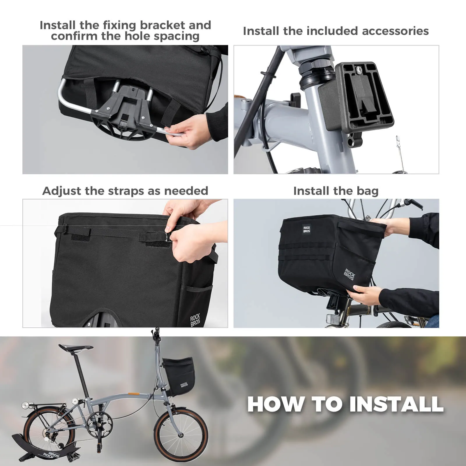 UrbanRide Bike Handlebar Bag for Folding Bikes City Commutes W016 - Image 14