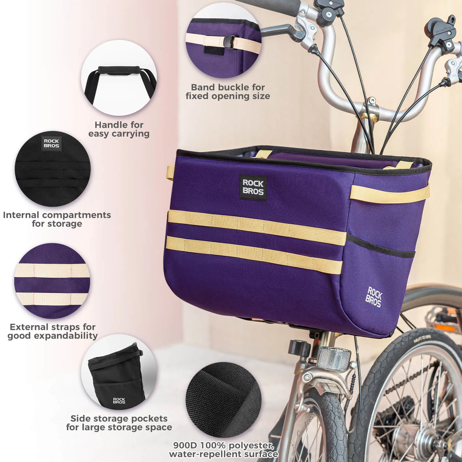 UrbanRide Bike Handlebar Bag for Folding Bikes City Commutes W016 - Image 16