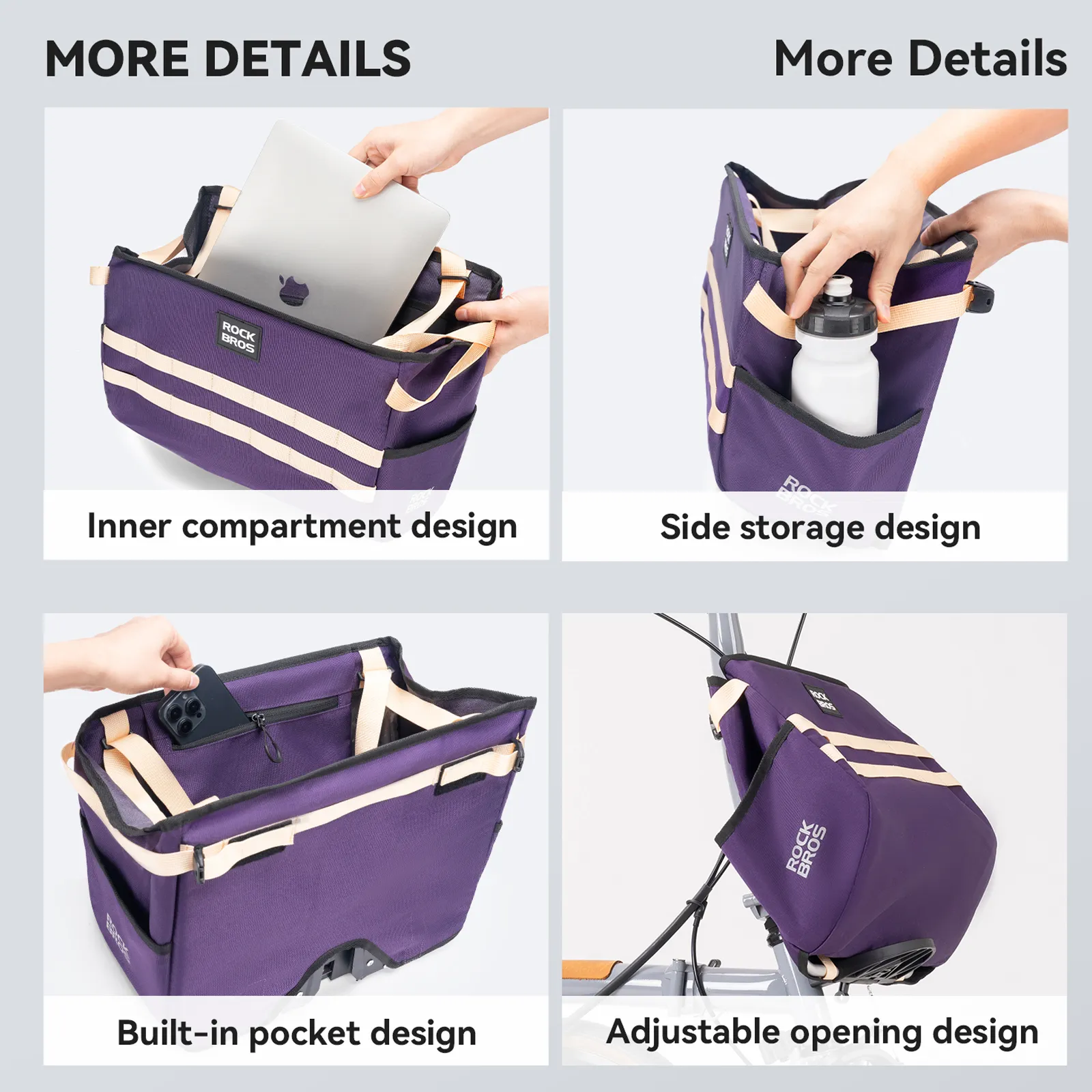 UrbanRide Bike Handlebar Bag for Folding Bikes City Commutes W016 - Image 18