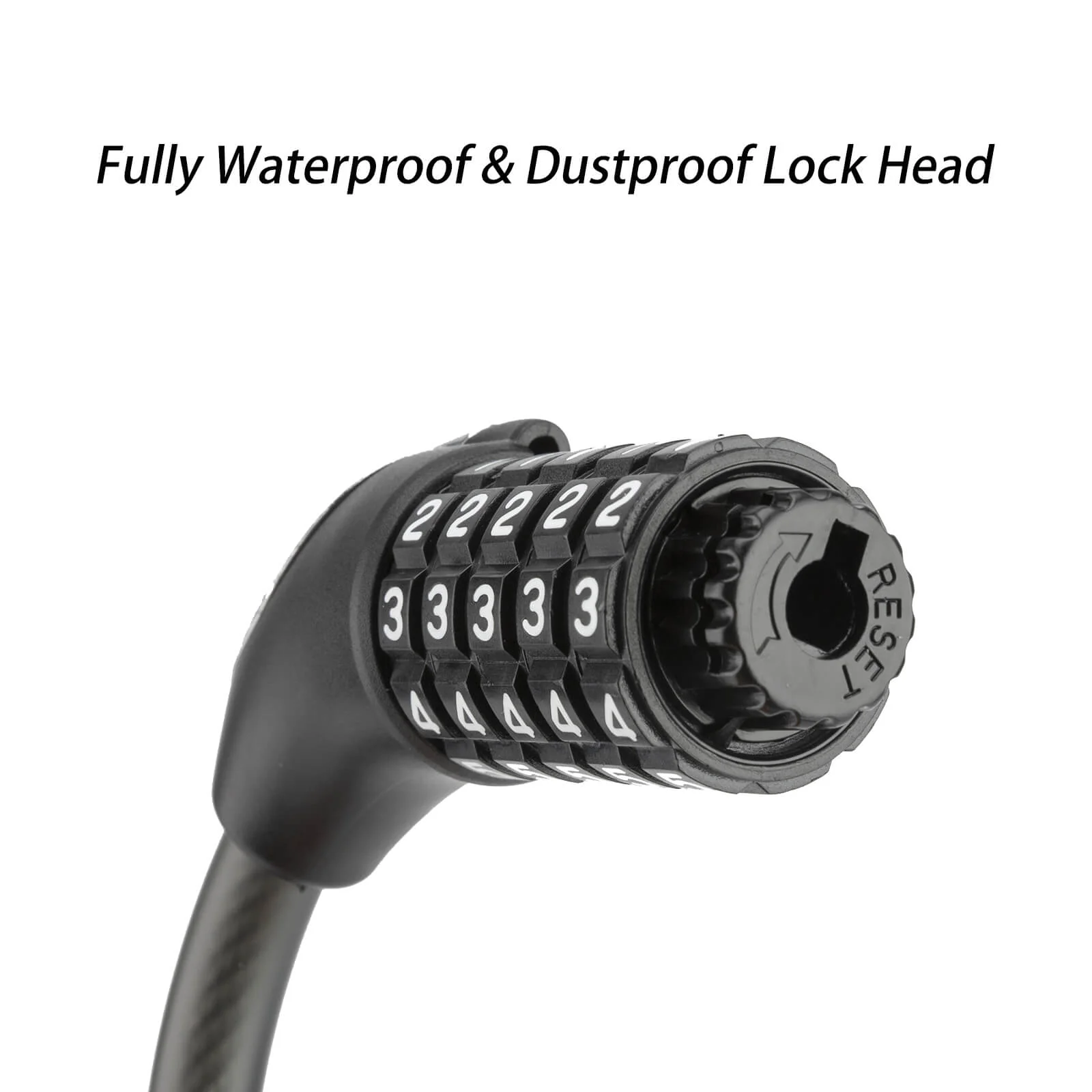 Waterproof Bike Lock with LED Light 5-Digit - Image 2