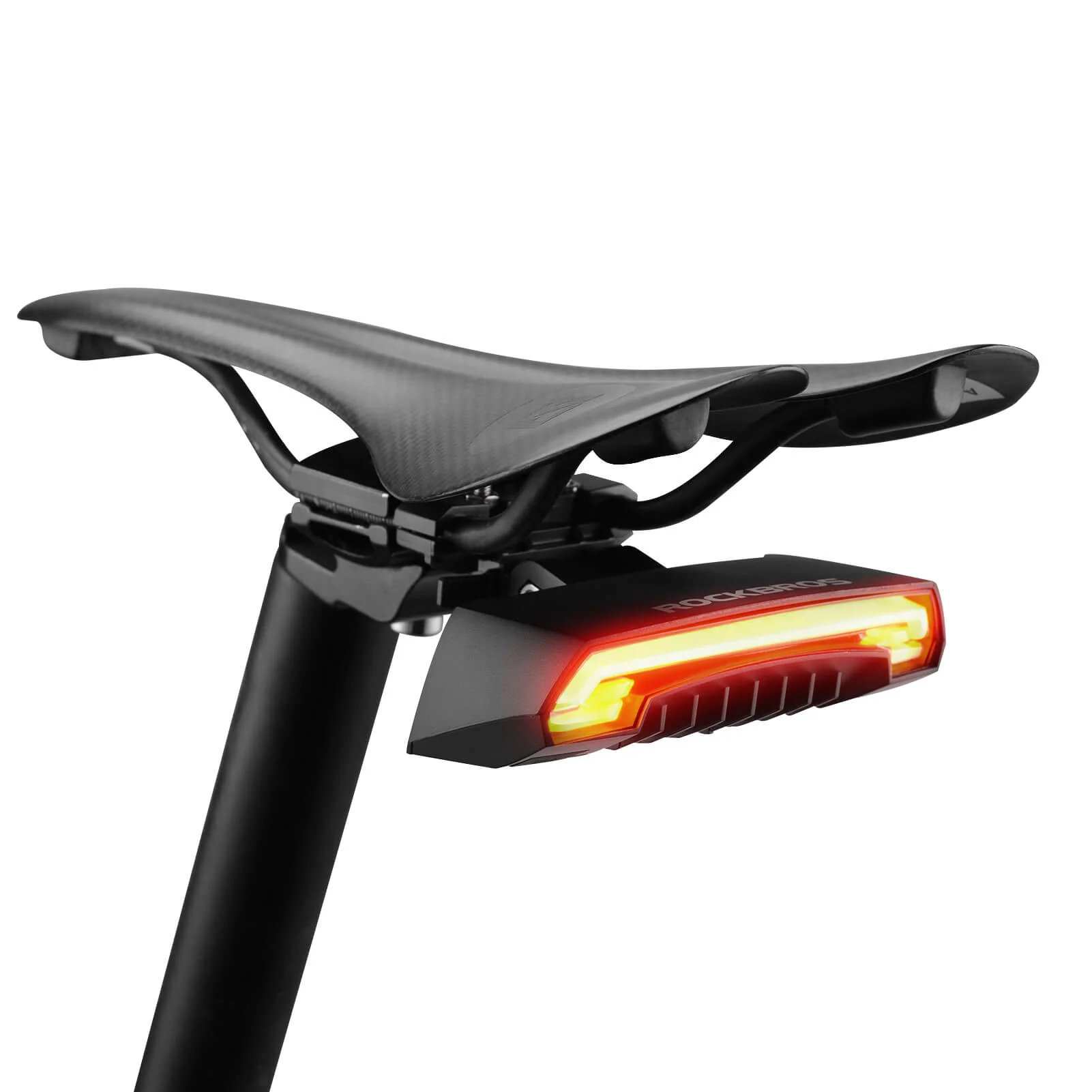 Waterproof Bike Rear Light with Saddle Mount and Wireless Remote Control Dual Laser Safety Lines