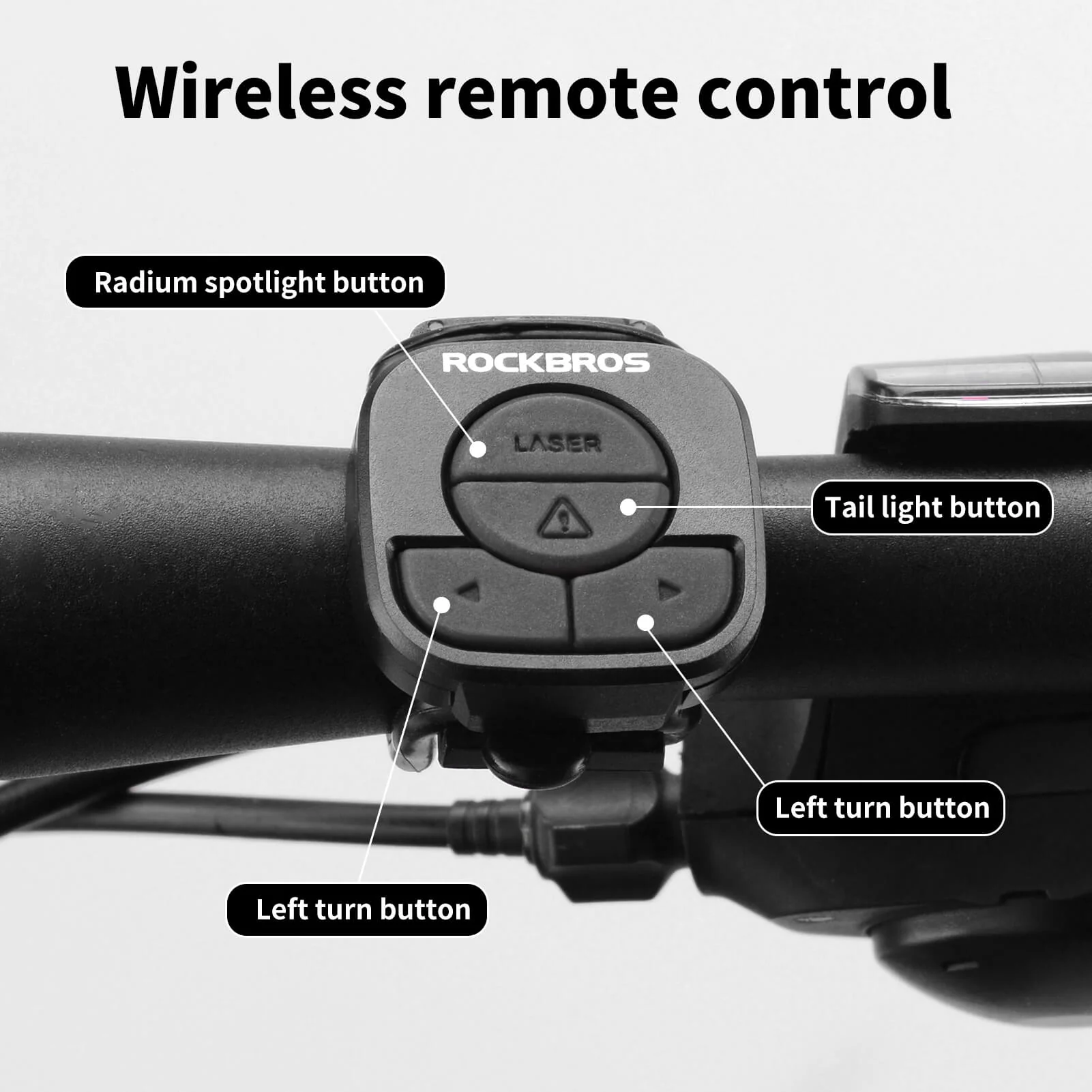 Waterproof Bike Rear Light with Saddle Mount and Wireless Remote Control Dual Laser Safety Lines - Image 7