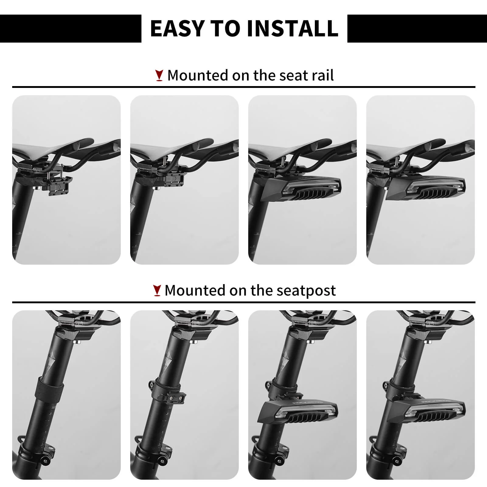 Waterproof Bike Rear Light with Saddle Mount and Wireless Remote Control Dual Laser Safety Lines - Image 9