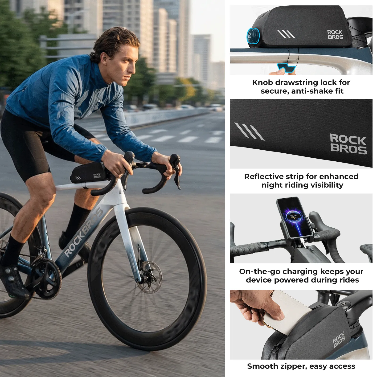 Waterproof Cycling Frame Bag Anti-wear Storage 0.9L - Image 13