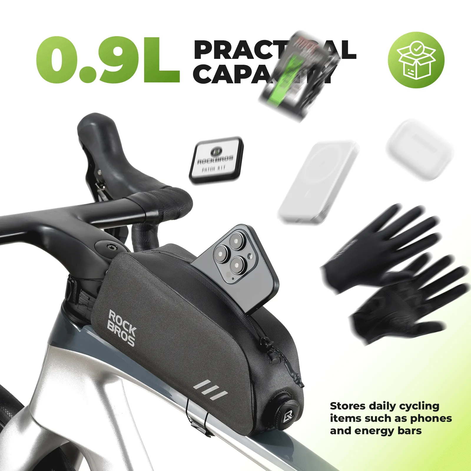 Waterproof Cycling Frame Bag Anti-wear Storage 0.9L - Image 5