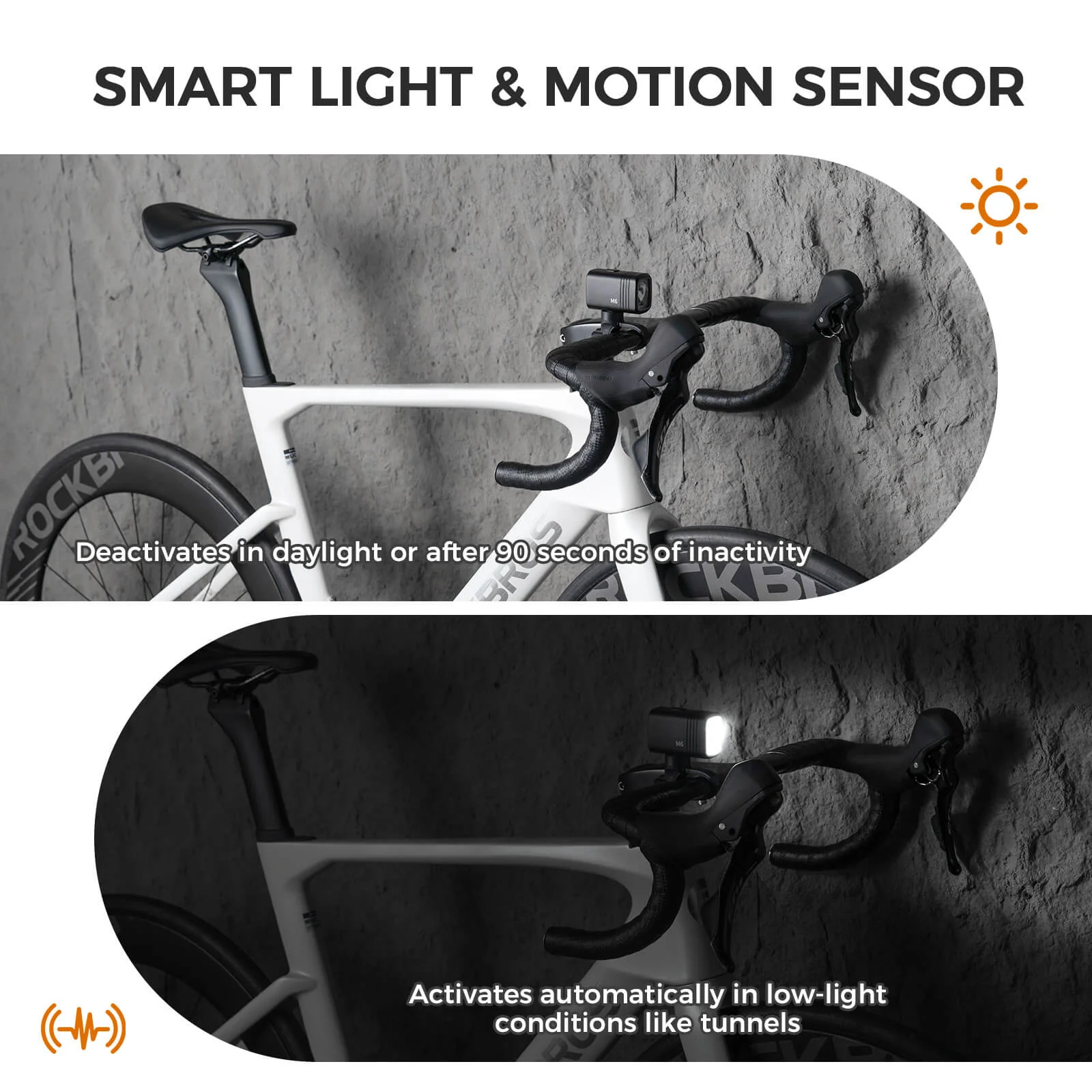 Waterproof Hanging Front Bike Light with High-Capacity Battery M6 - Image 21