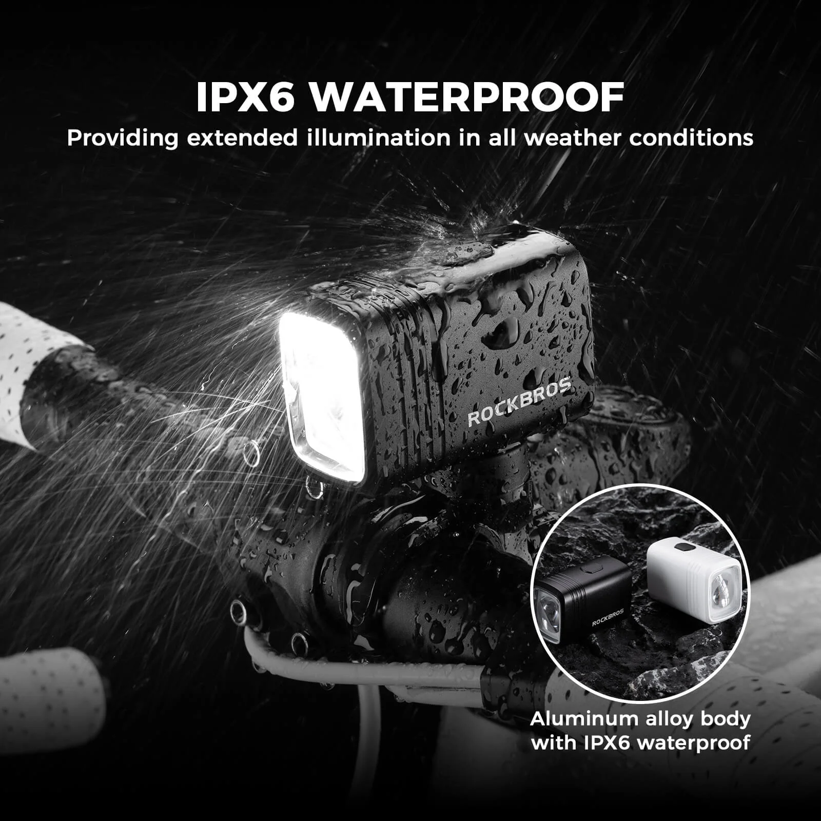 Waterproof Hanging Front Bike Light with High-Capacity Battery M6 - Image 23