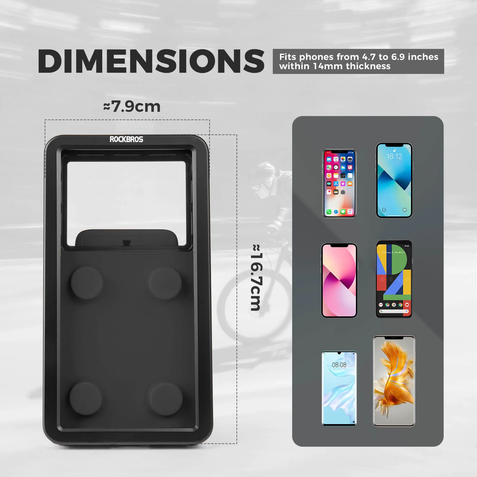 Waterproof Magnetic Bike Phone Mount with Shock Absorption - Image 14