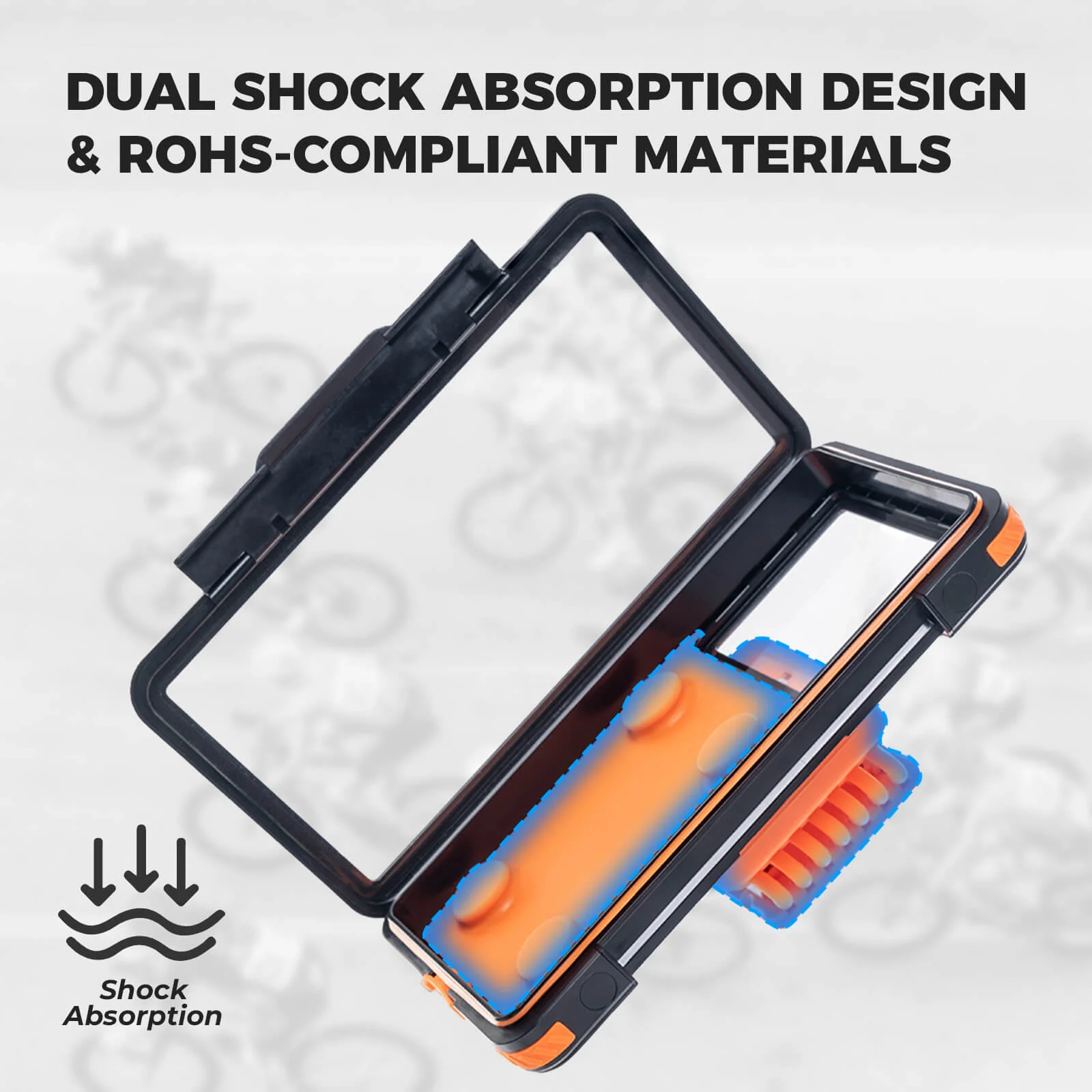 Waterproof Magnetic Bike Phone Mount with Shock Absorption - Image 3