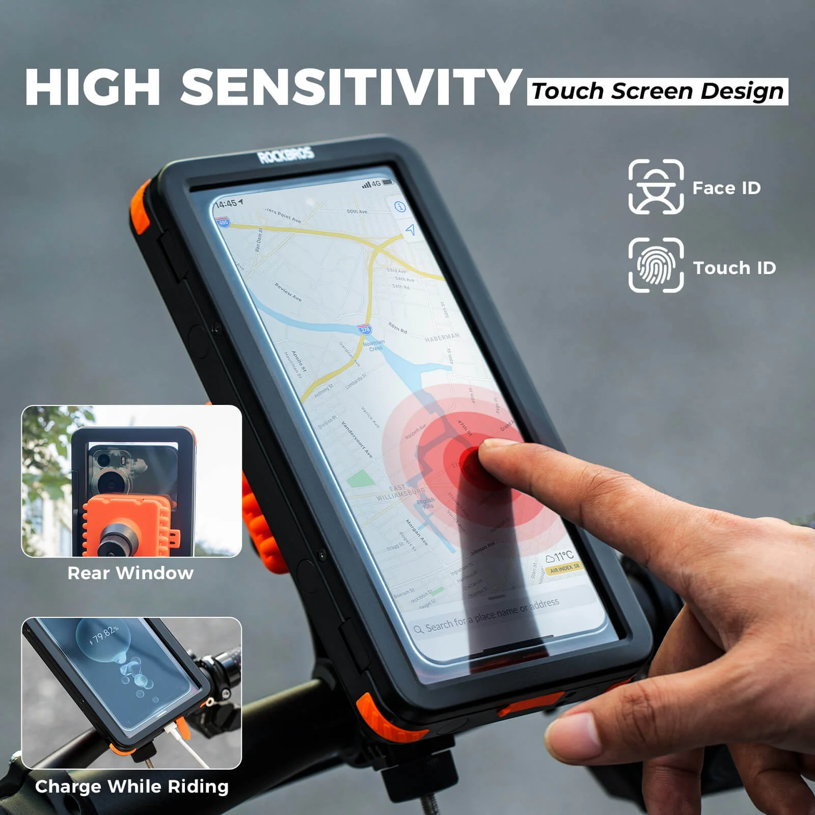 Waterproof Magnetic Bike Phone Mount with Shock Absorption - Image 5
