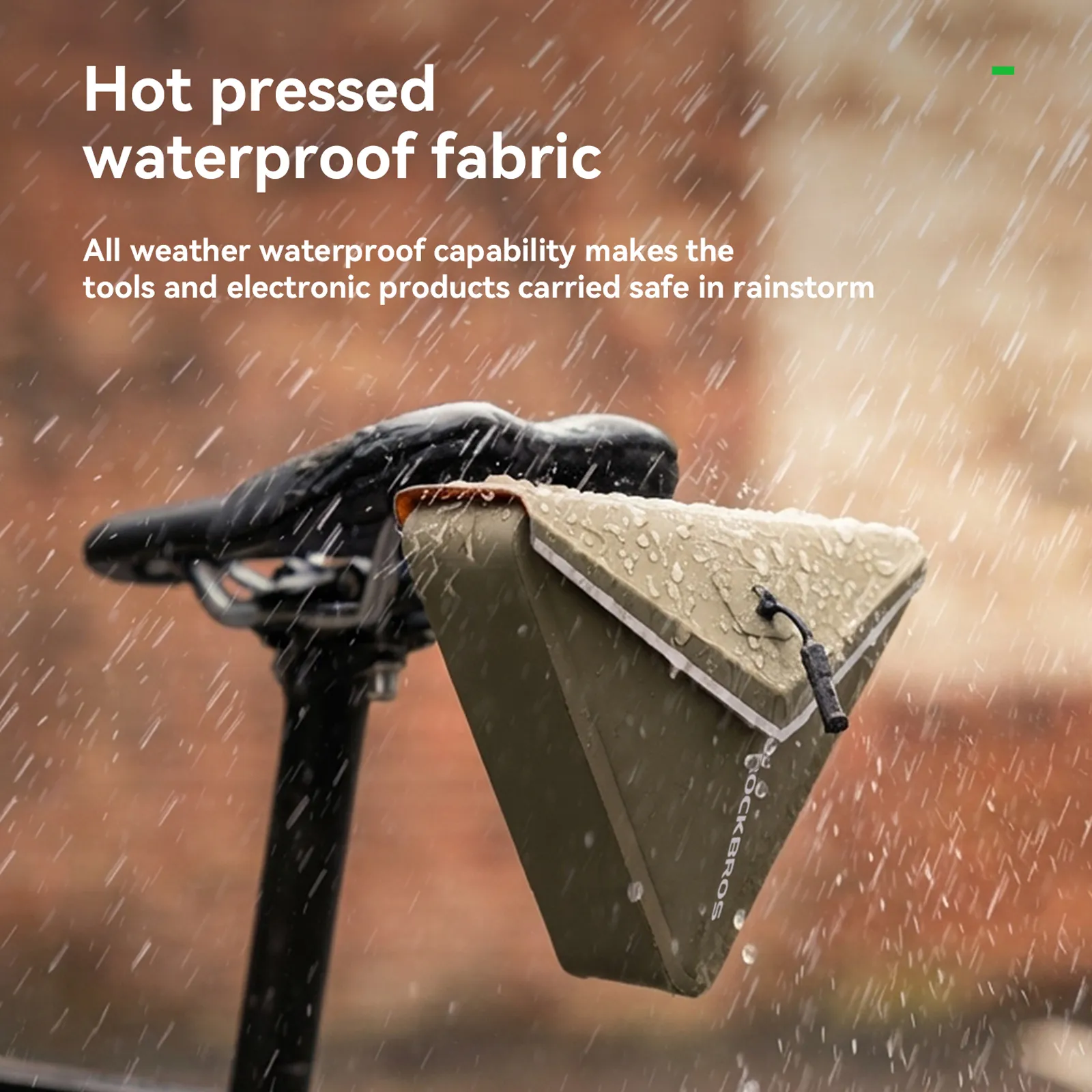 Waterproof Triangle Bike Saddle Bag with Magnetic Quick Release 0.6L - Image 3