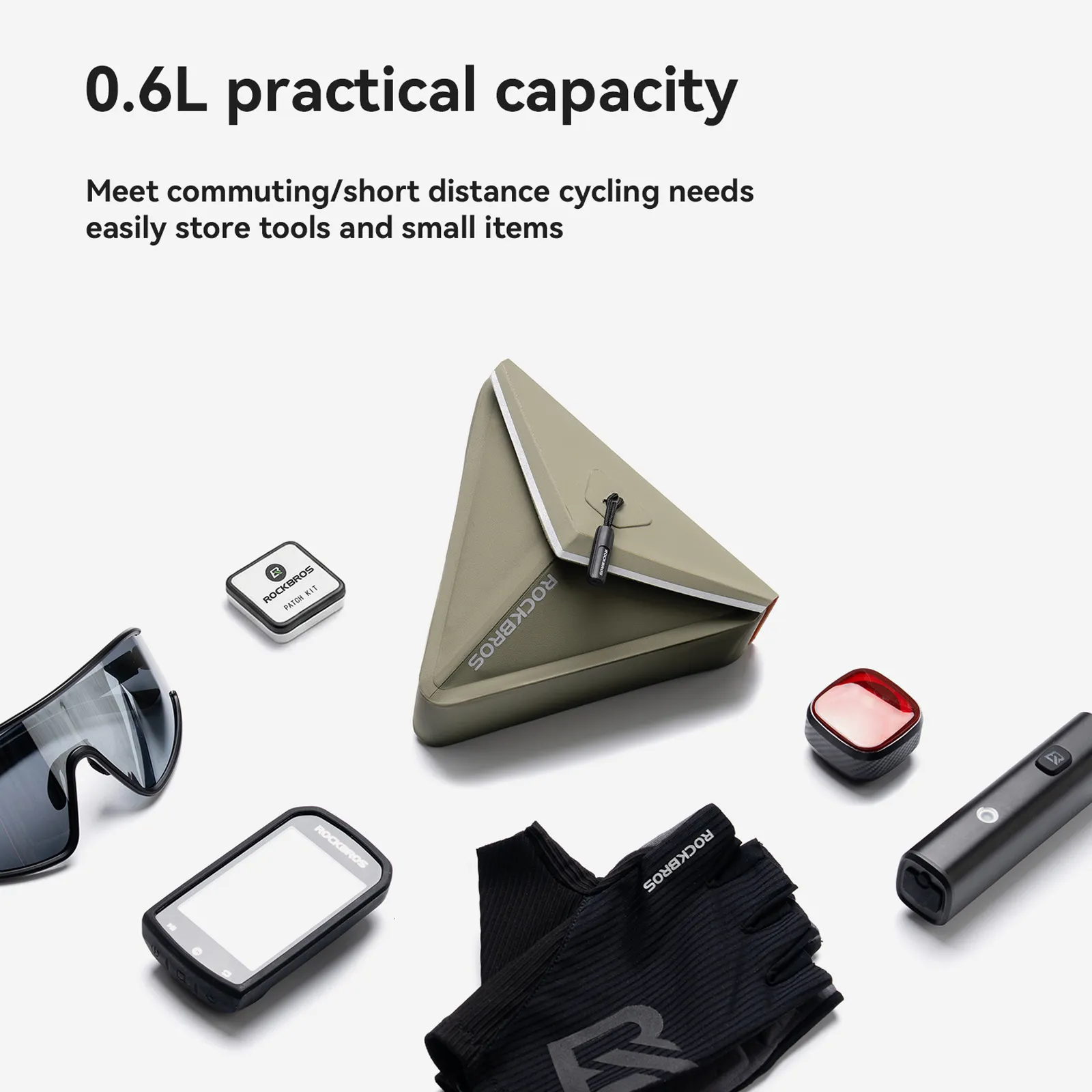 Waterproof Triangle Bike Saddle Bag with Magnetic Quick Release 0.6L - Image 5