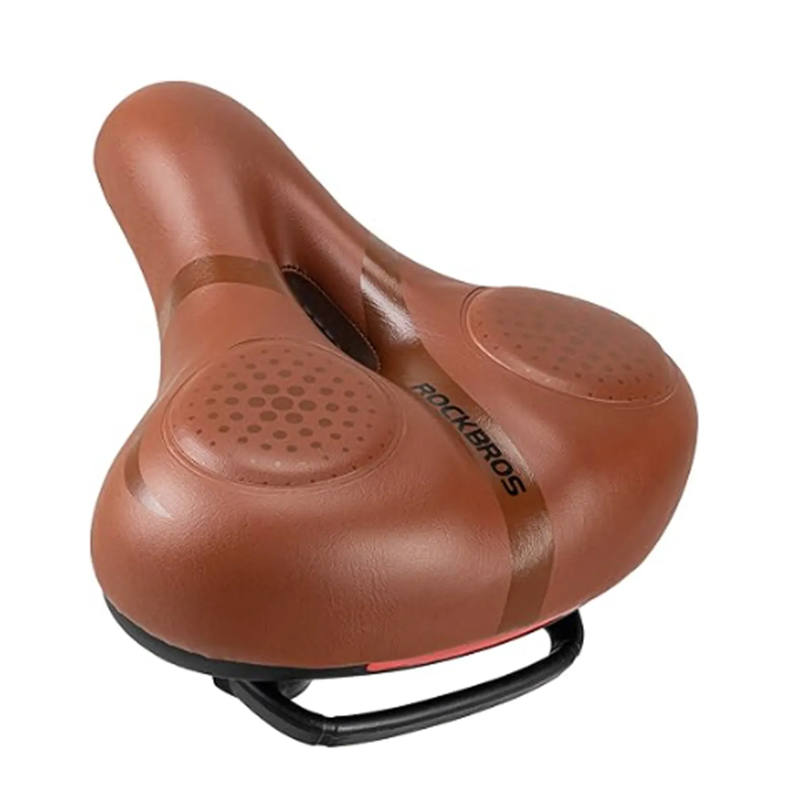 Wide Comfort Bike Saddle Shock Absorbing PU Leather - Image 6
