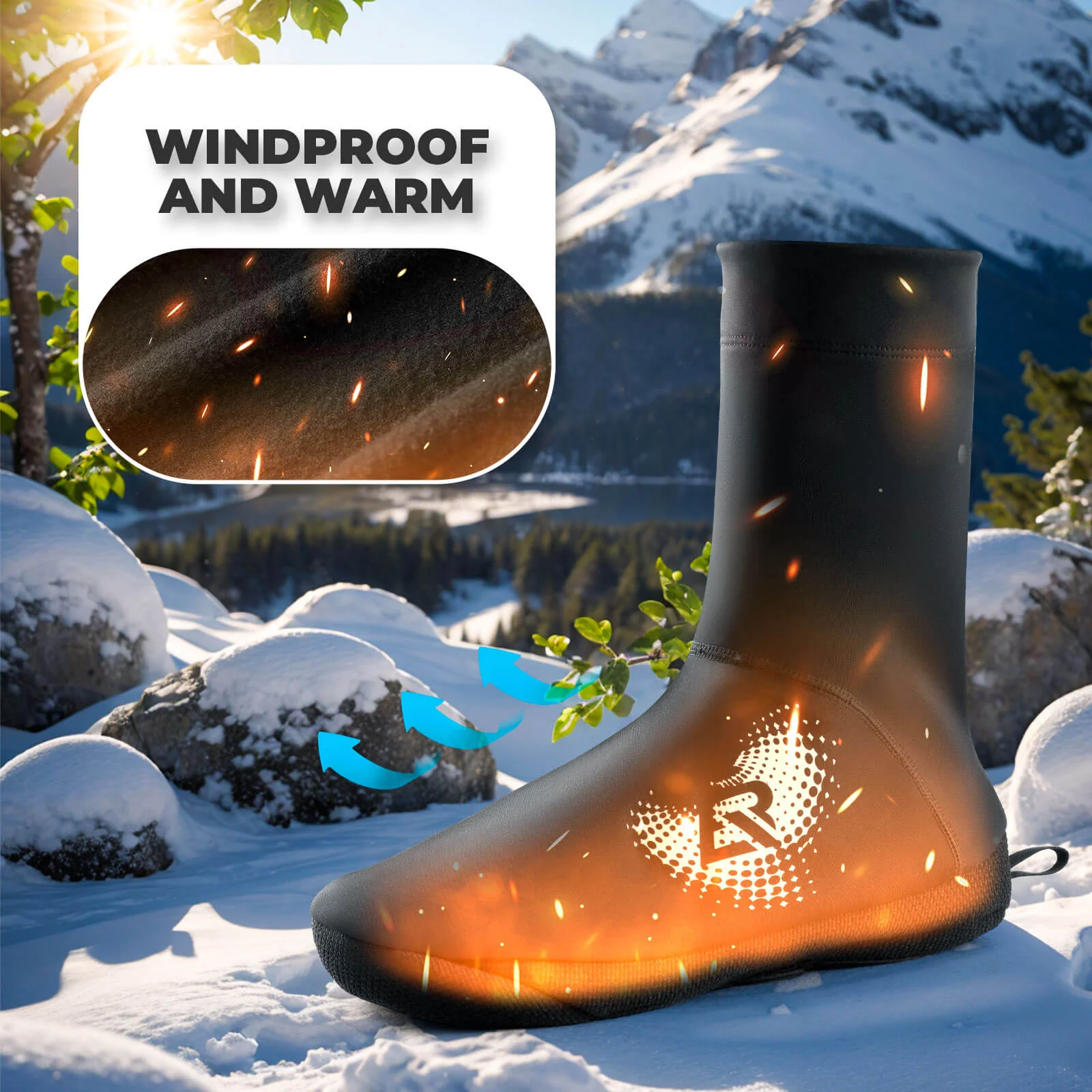 Windproof Cycling Shoe Covers High Ankle Protection - Image 3