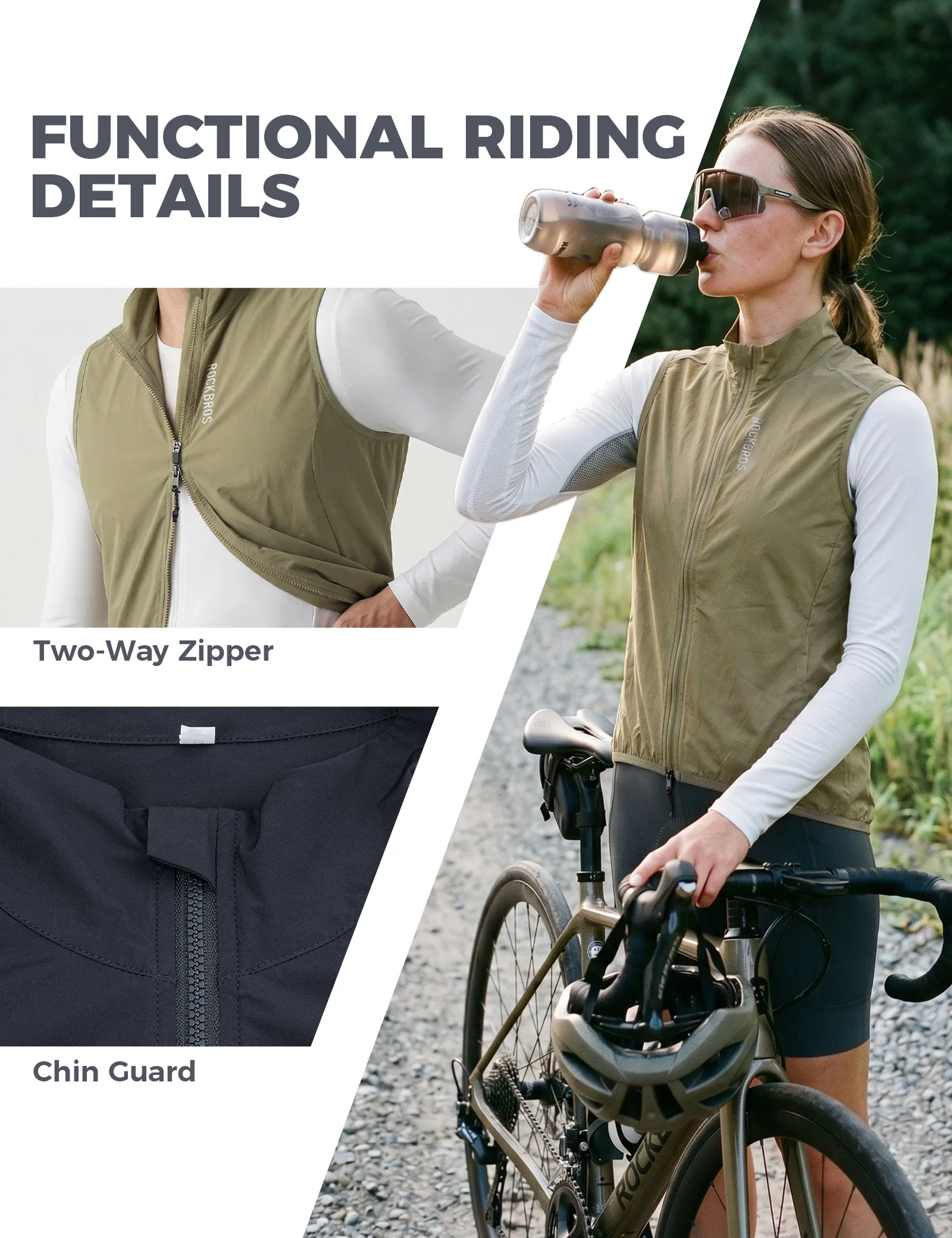 Windproof Cycling Vest Breathable Sleeveless Unisex AeroLite - Image 14