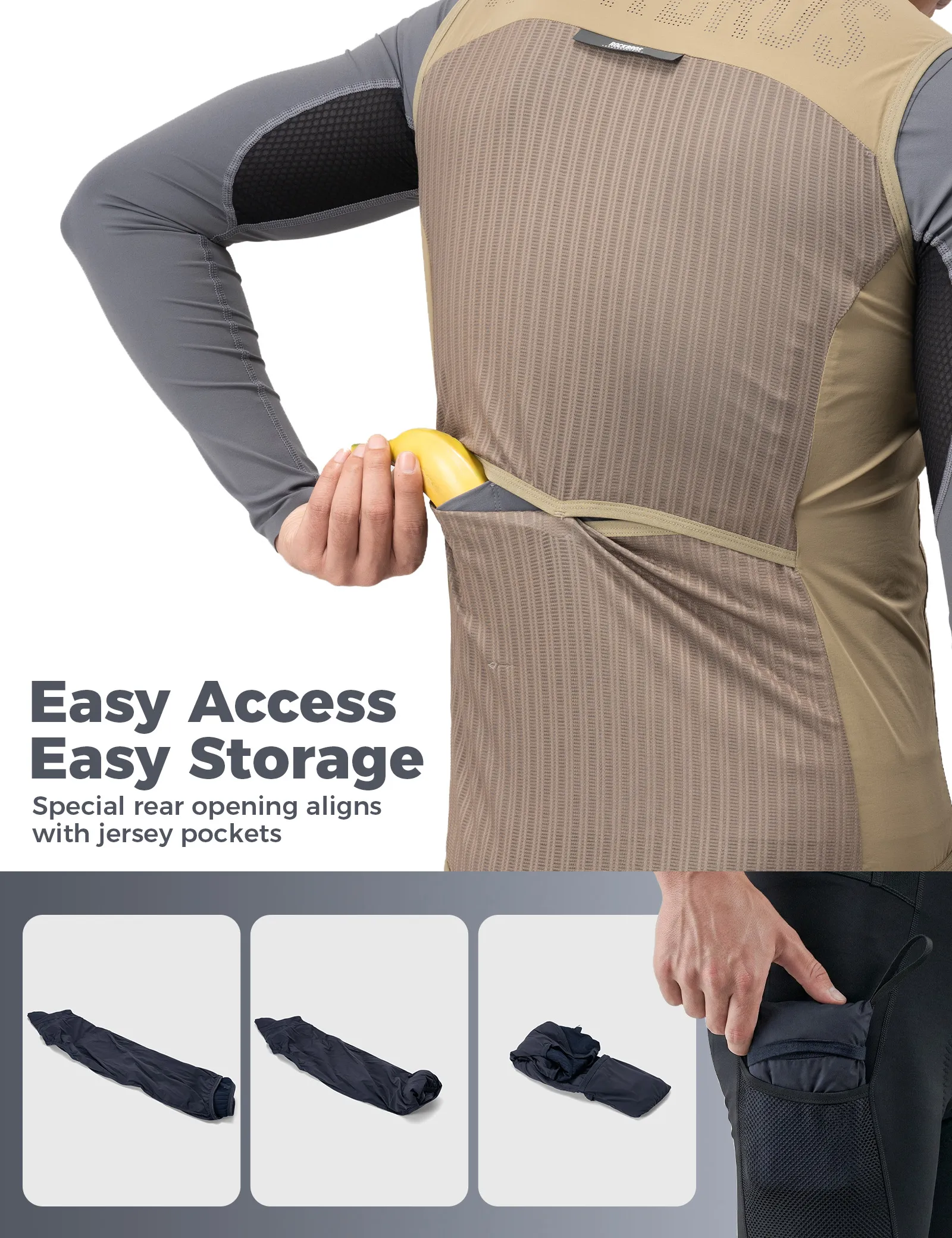 Windproof Cycling Vest Breathable Sleeveless Unisex AeroLite - Image 3