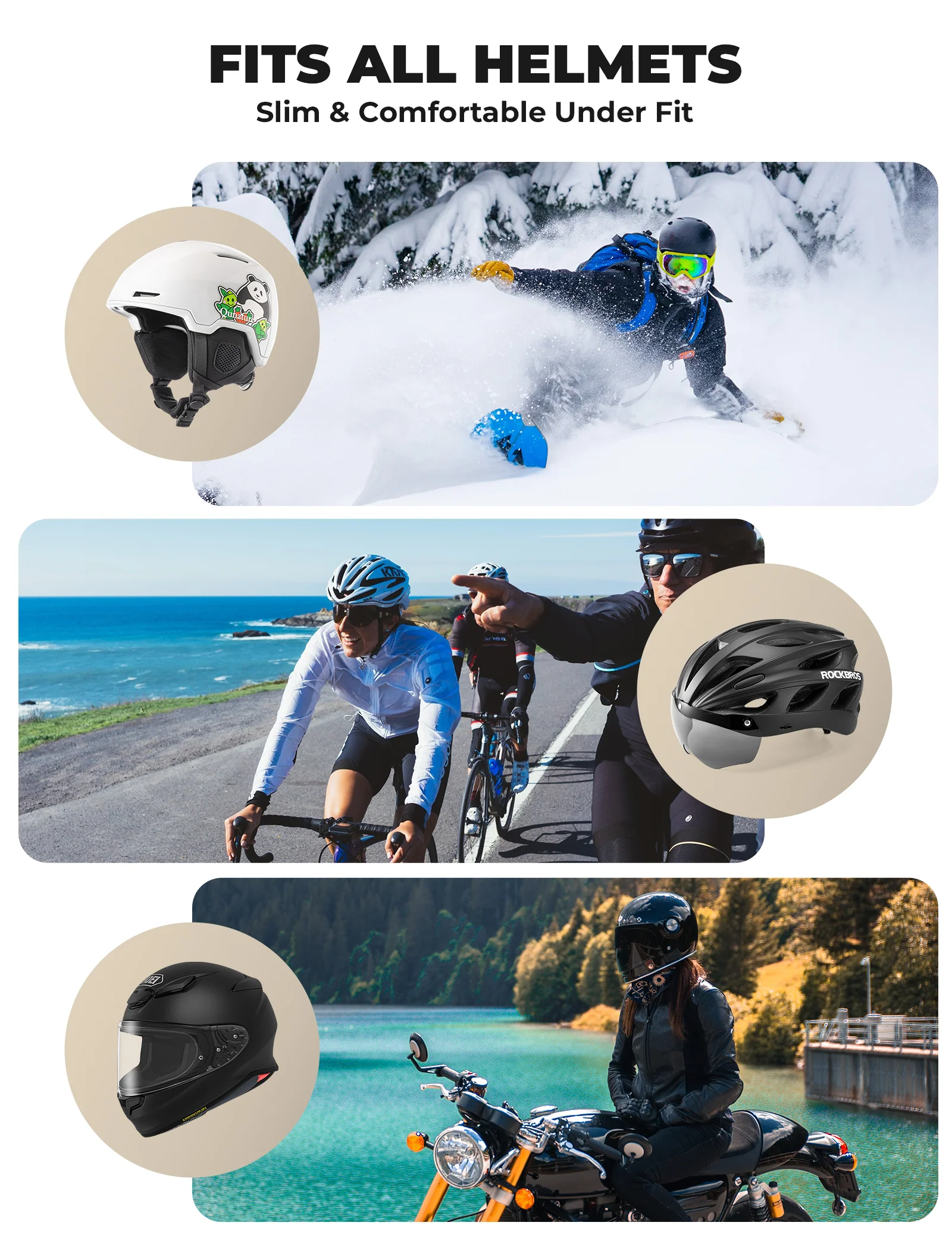 Windproof Merino Wool Cycling Skull Cap - Image 5