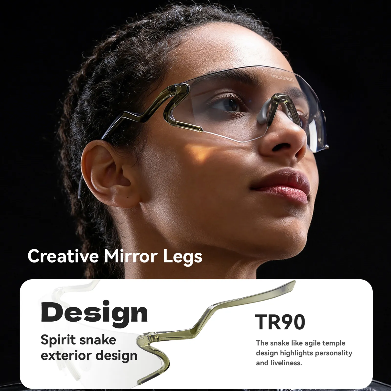 Windproof Photochromic Cycling Glasses with Prescription Insert SnakeLine - Image 27
