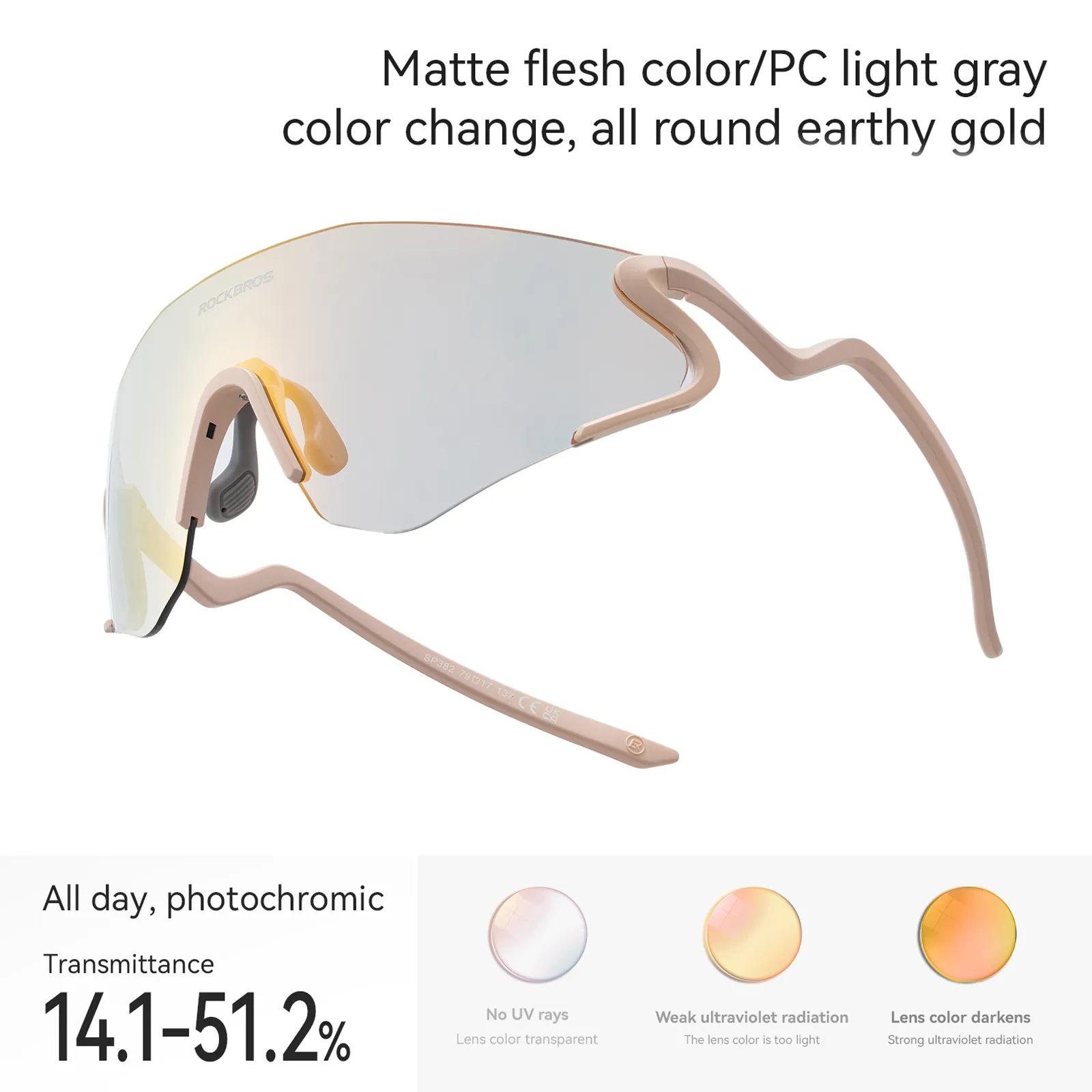 Windproof Photochromic Cycling Glasses with Prescription Insert SnakeLine - Image 32