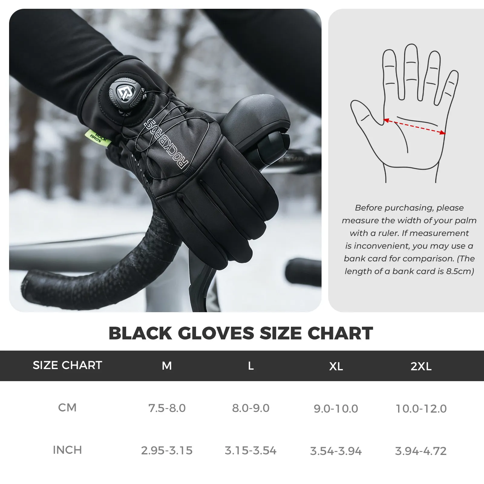 Winter Full Finger Cycling Gloves with Precision Dial Fit - Image 6